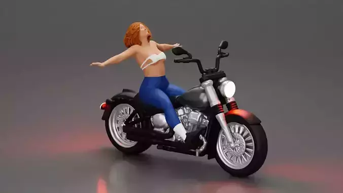 Boldly Riding Through the Air with a Powerful Motorbike Stance 2