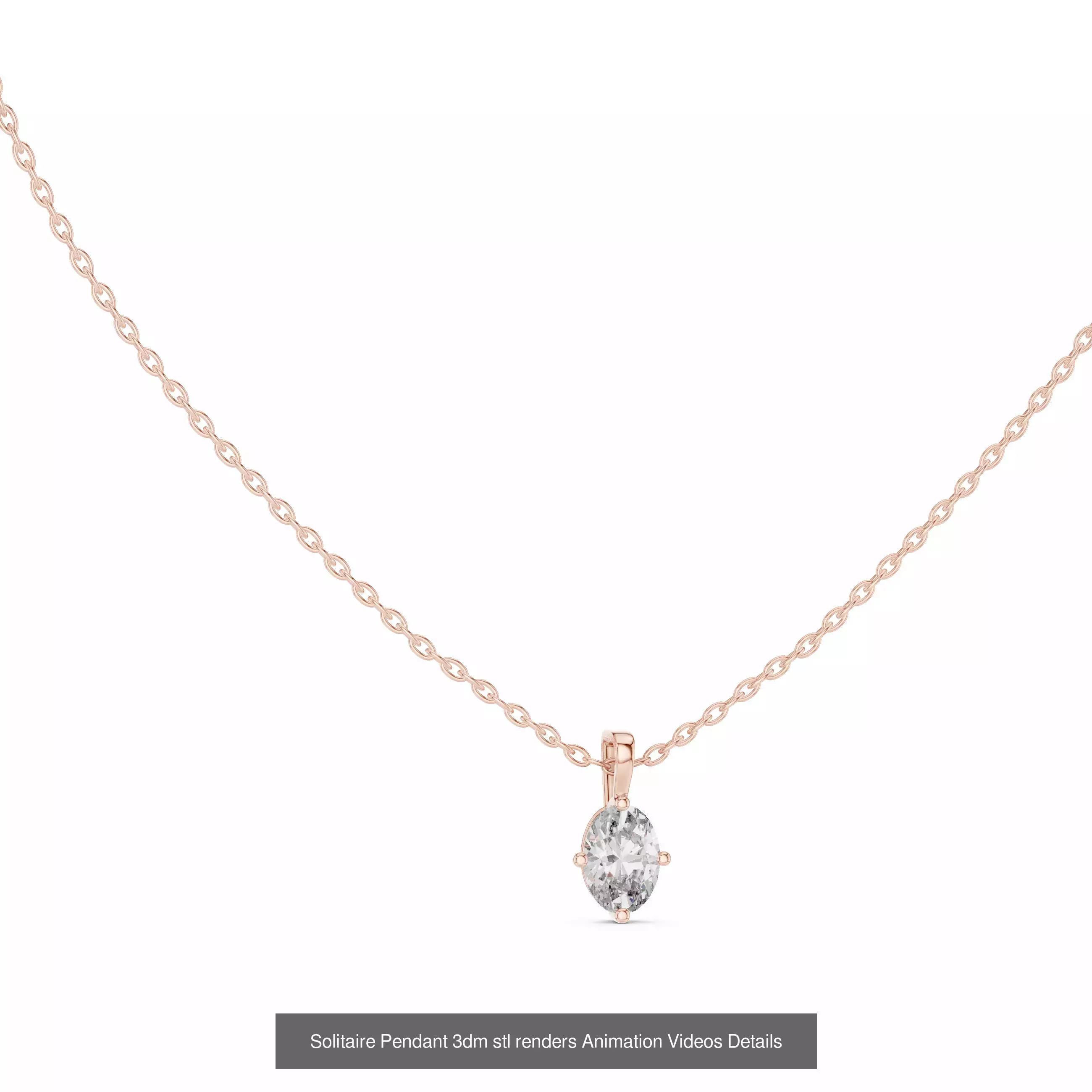 68 Solitaire Pendants 3dm stl renders 360 Animation Videos 3D Model Collection_14
