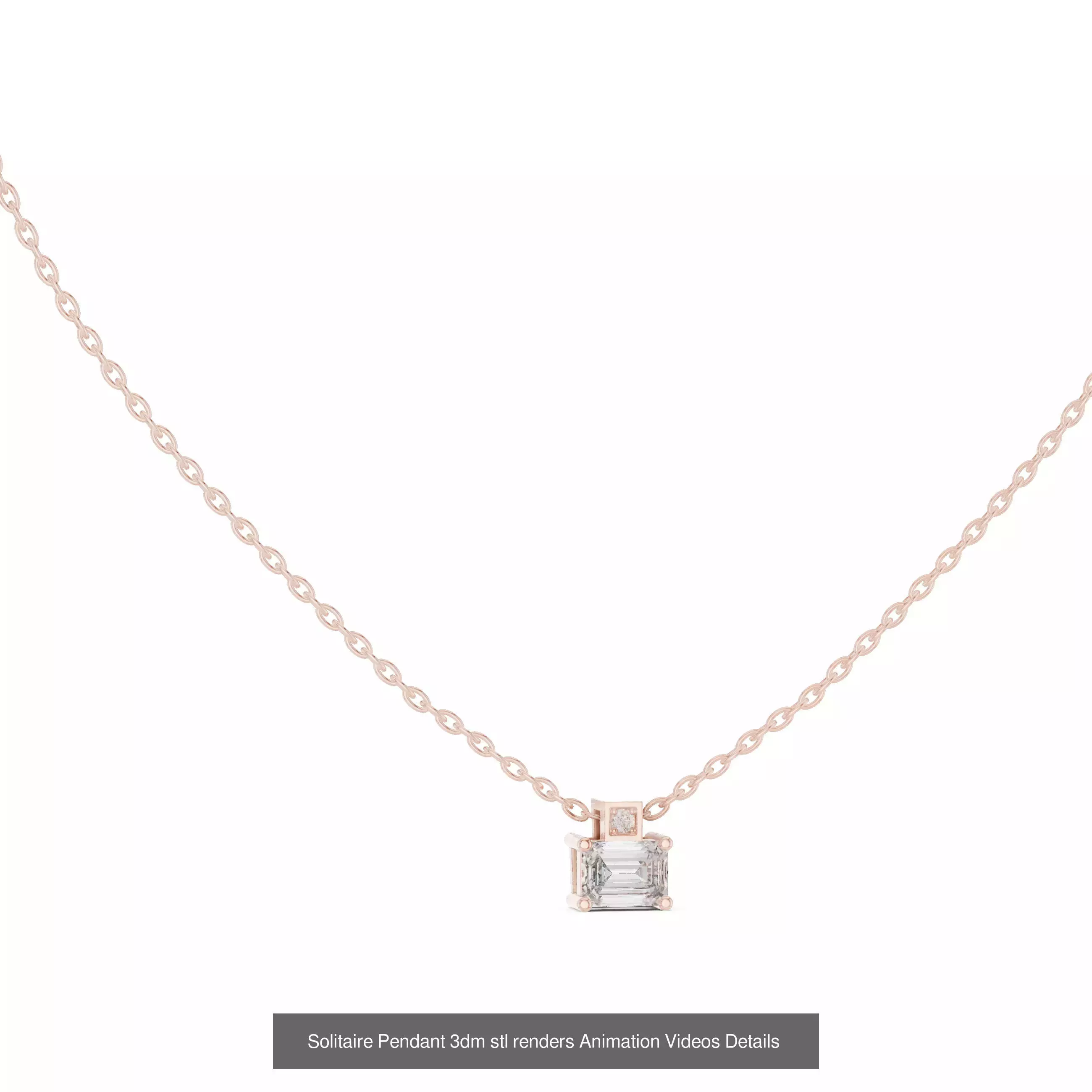 68 Solitaire Pendants 3dm stl renders 360 Animation Videos 3D Model Collection_43