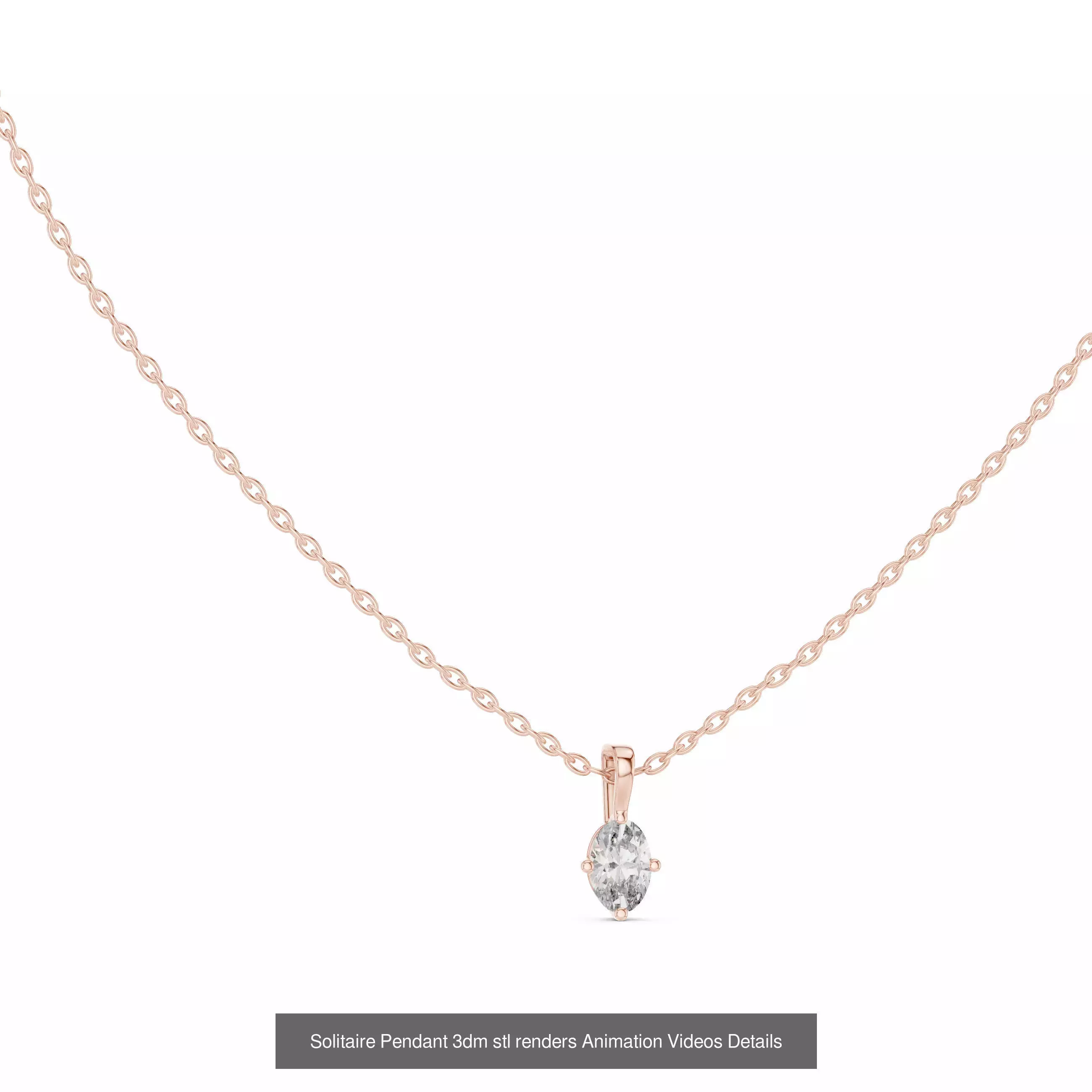 68 Solitaire Pendants 3dm stl renders 360 Animation Videos 3D Model Collection_13