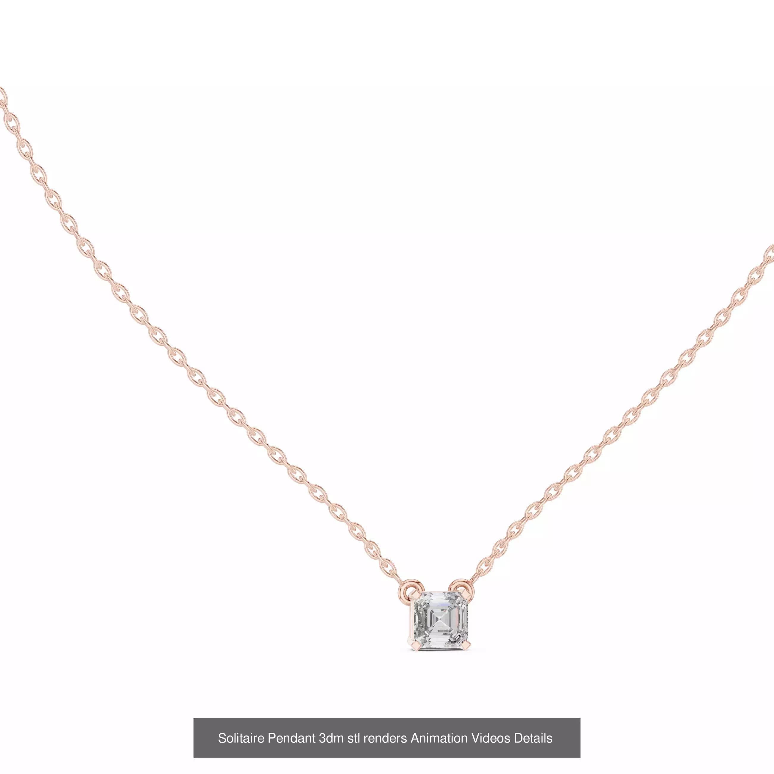 68 Solitaire Pendants 3dm stl renders 360 Animation Videos 3D Model Collection_52