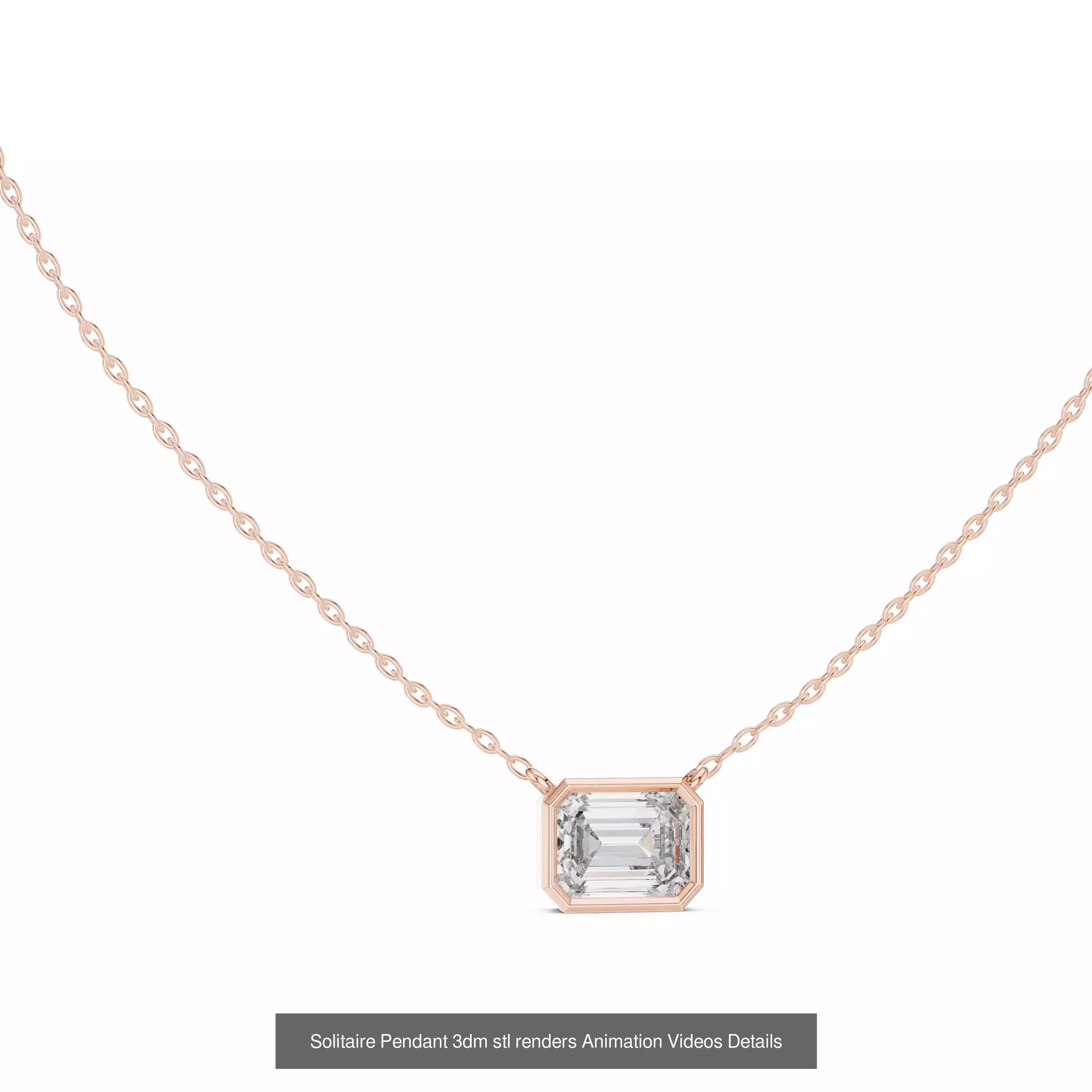 68 Solitaire Pendants 3dm stl renders 360 Animation Videos 3D Model Collection_55
