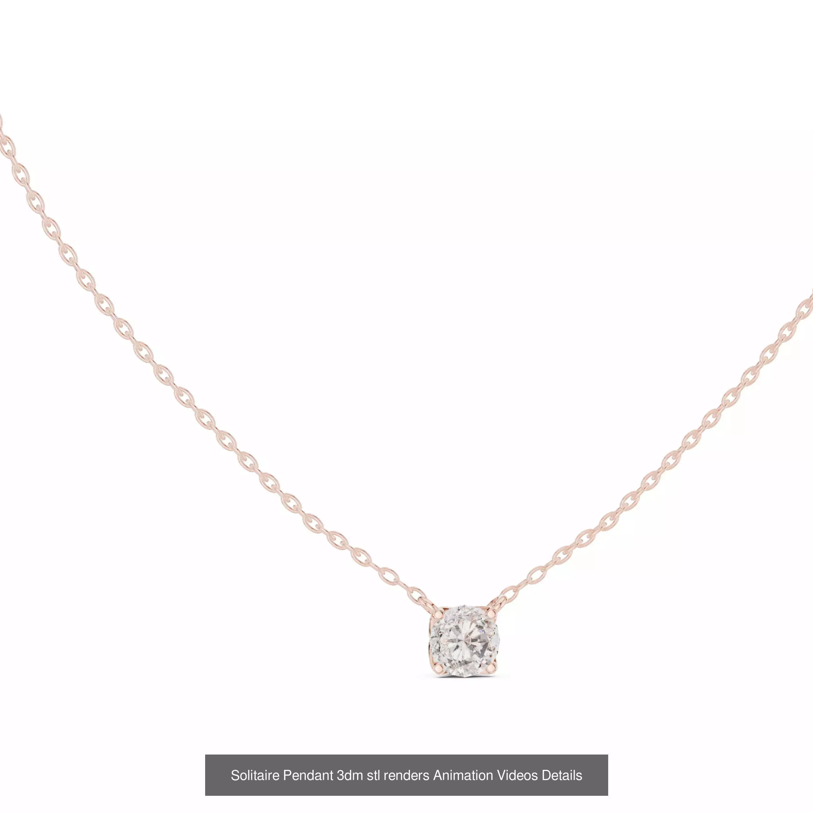 68 Solitaire Pendants 3dm stl renders 360 Animation Videos 3D Model Collection_20