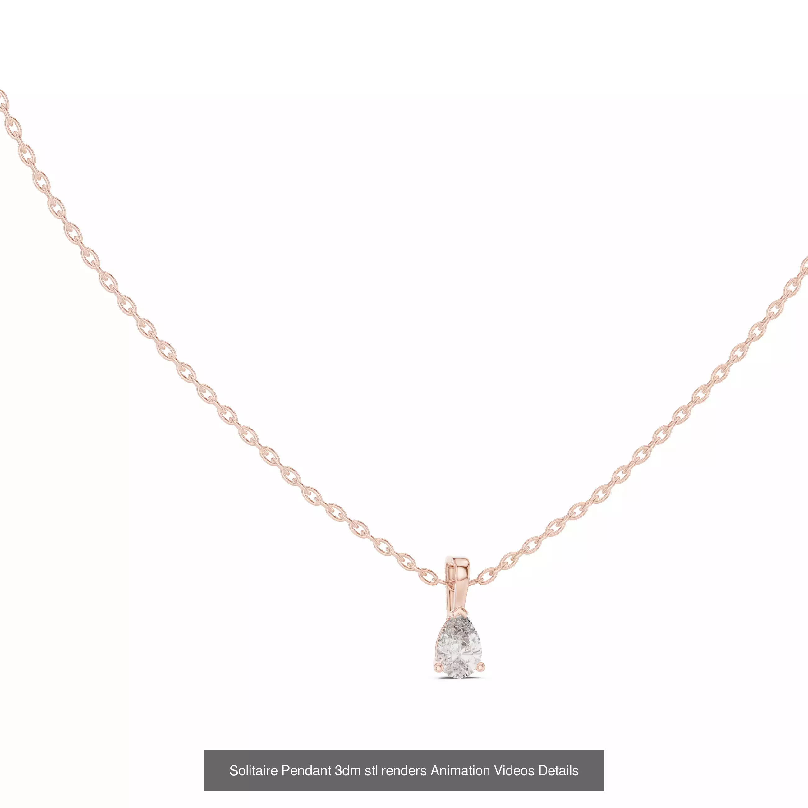 68 Solitaire Pendants 3dm stl renders 360 Animation Videos 3D Model Collection_65