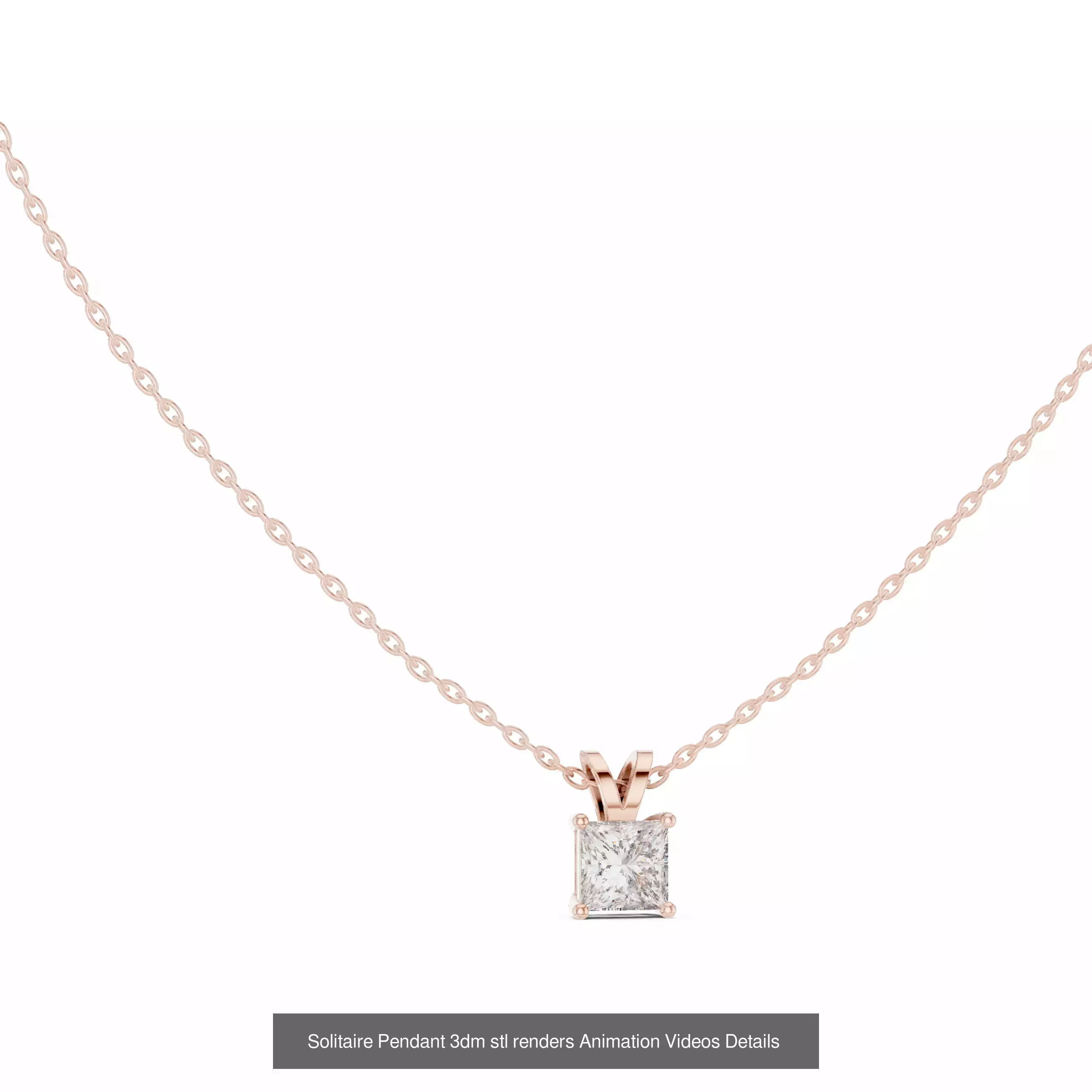 68 Solitaire Pendants 3dm stl renders 360 Animation Videos 3D Model Collection_49