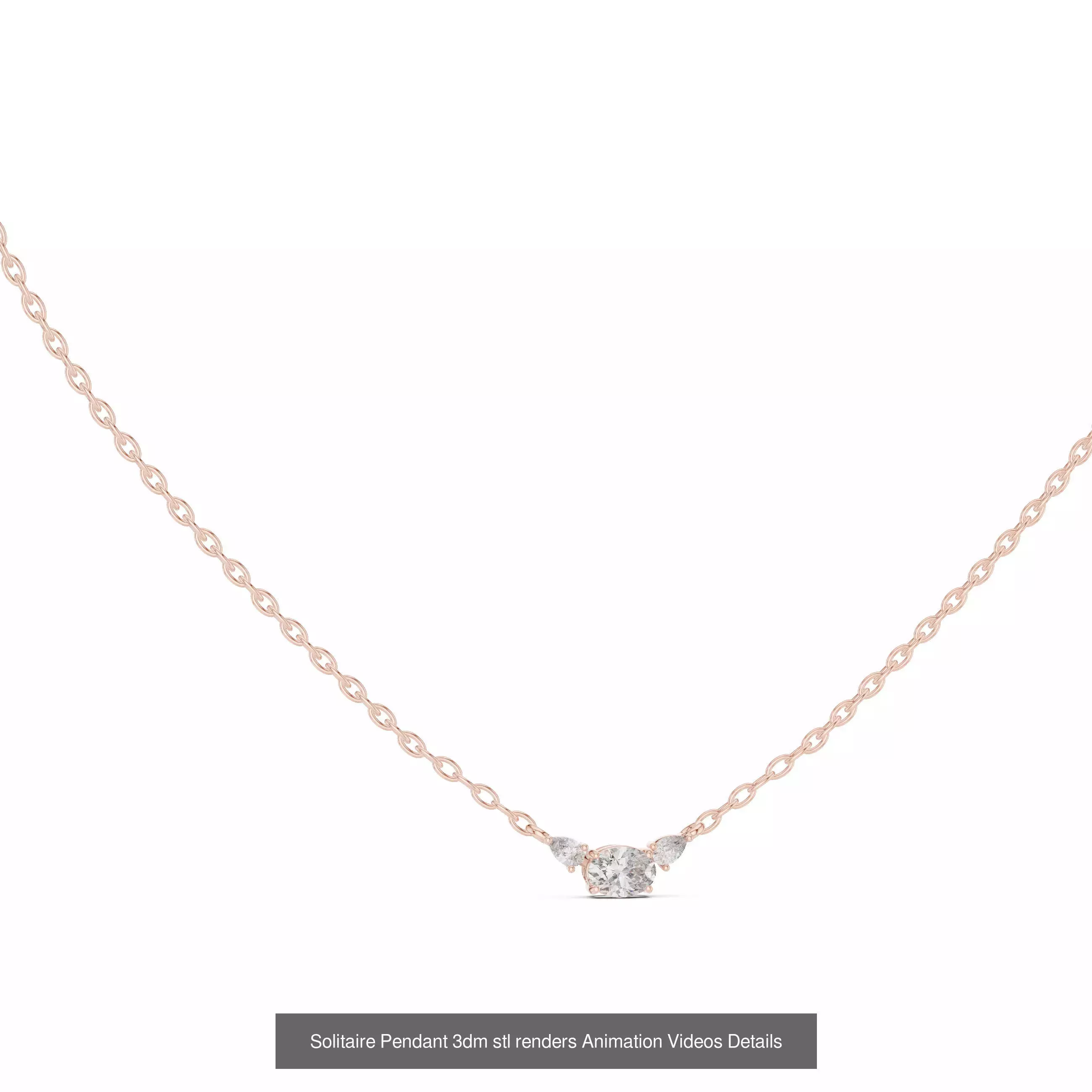 68 Solitaire Pendants 3dm stl renders 360 Animation Videos 3D Model Collection_28