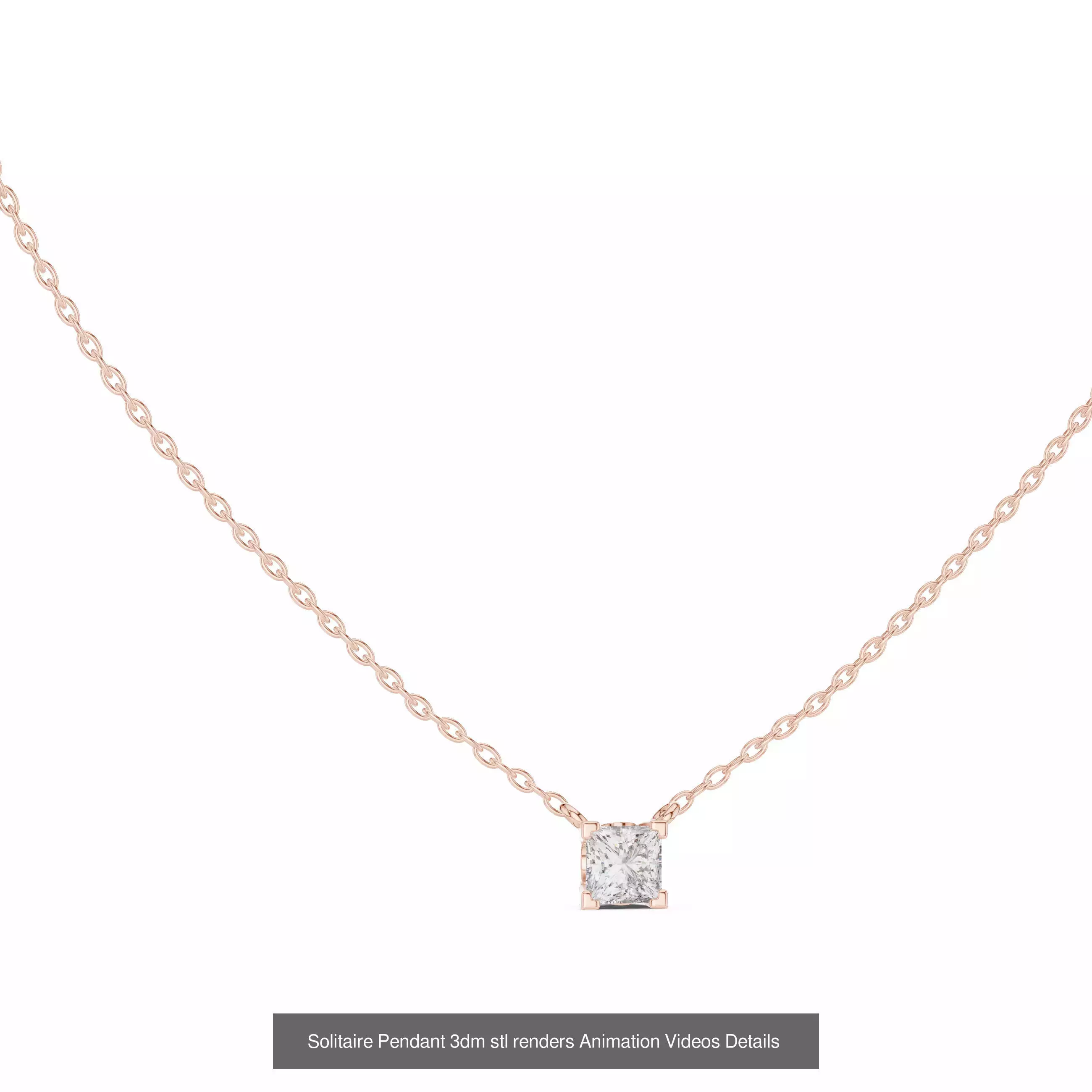 68 Solitaire Pendants 3dm stl renders 360 Animation Videos 3D Model Collection_4