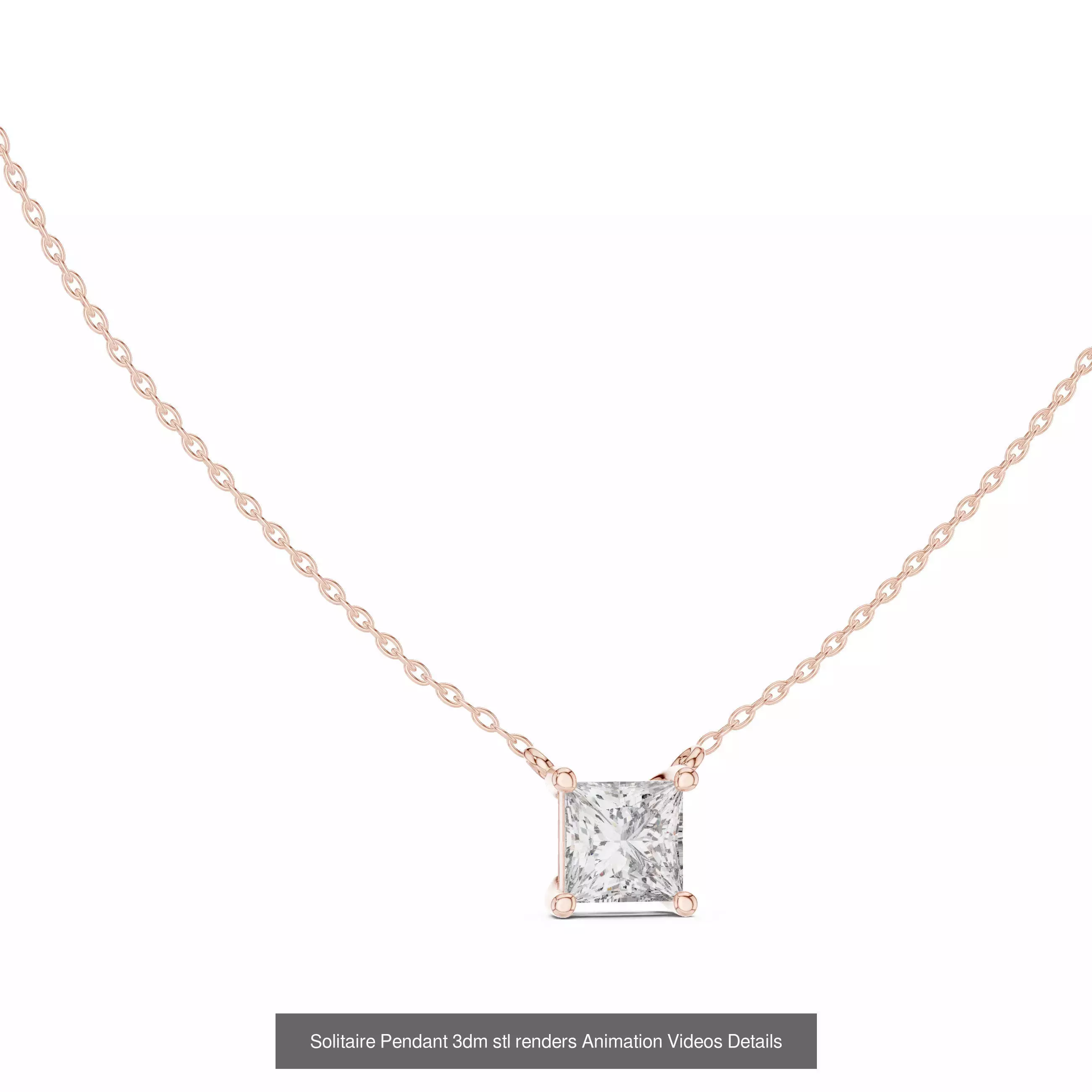 68 Solitaire Pendants 3dm stl renders 360 Animation Videos 3D Model Collection_57