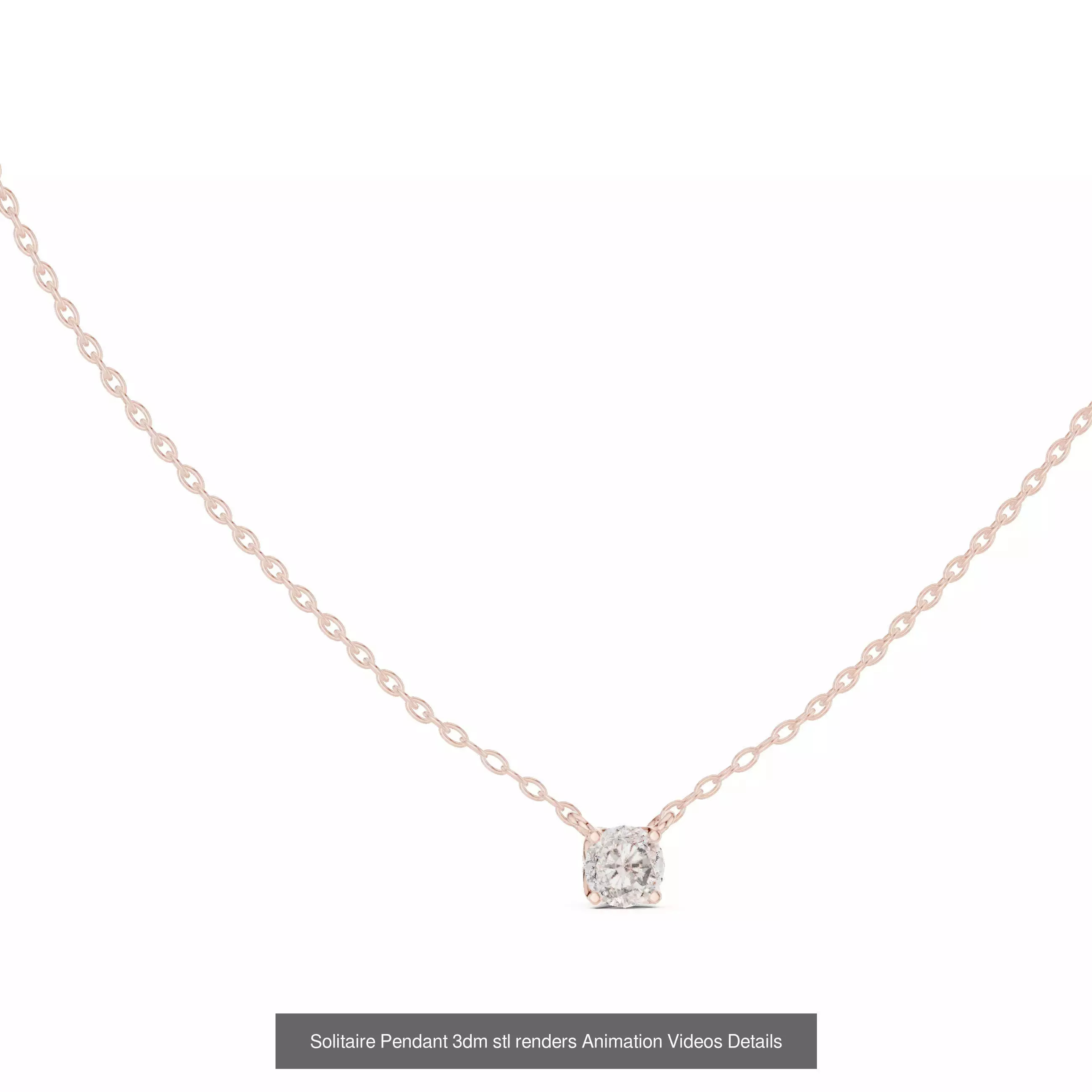 68 Solitaire Pendants 3dm stl renders 360 Animation Videos 3D Model Collection_19