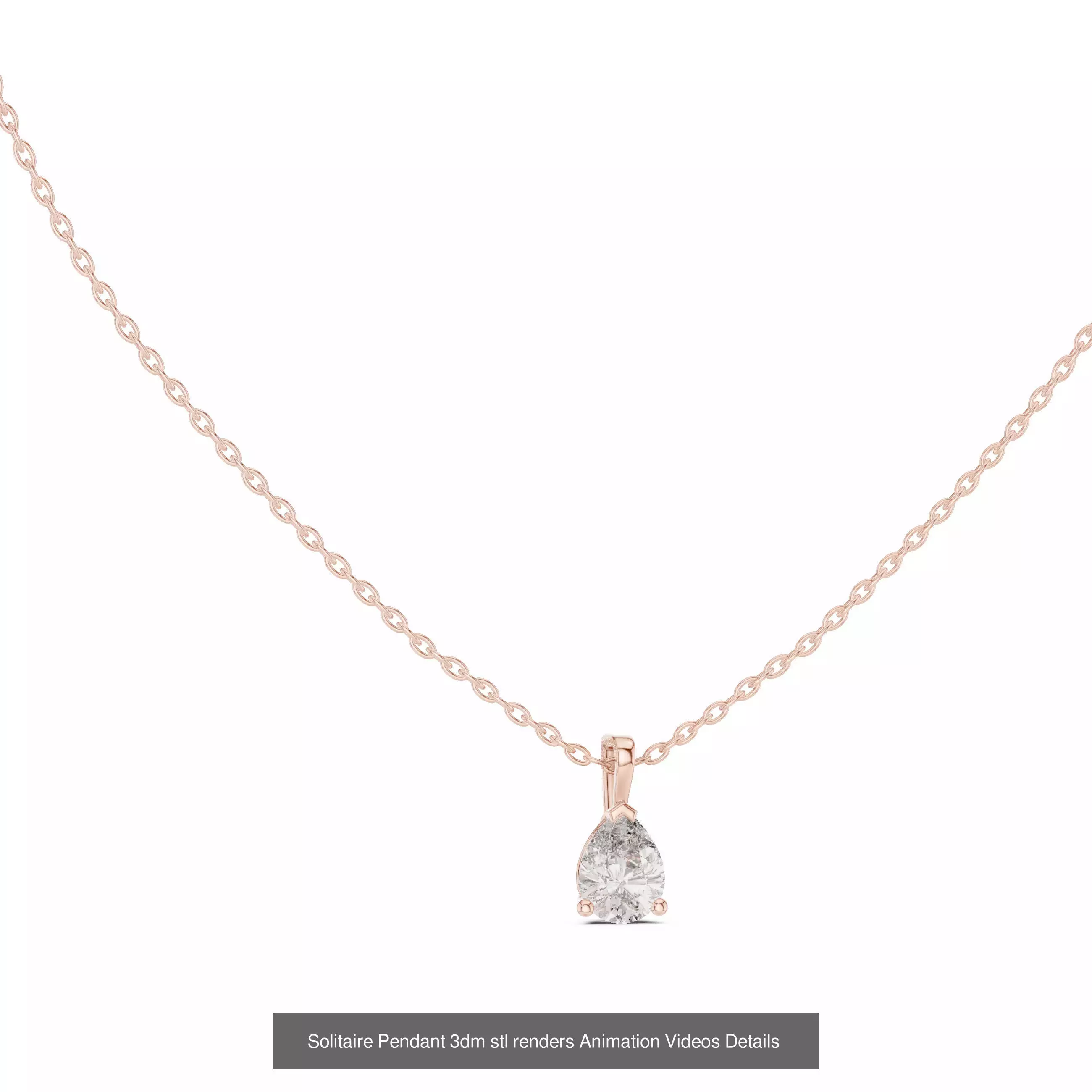 68 Solitaire Pendants 3dm stl renders 360 Animation Videos 3D Model Collection_67