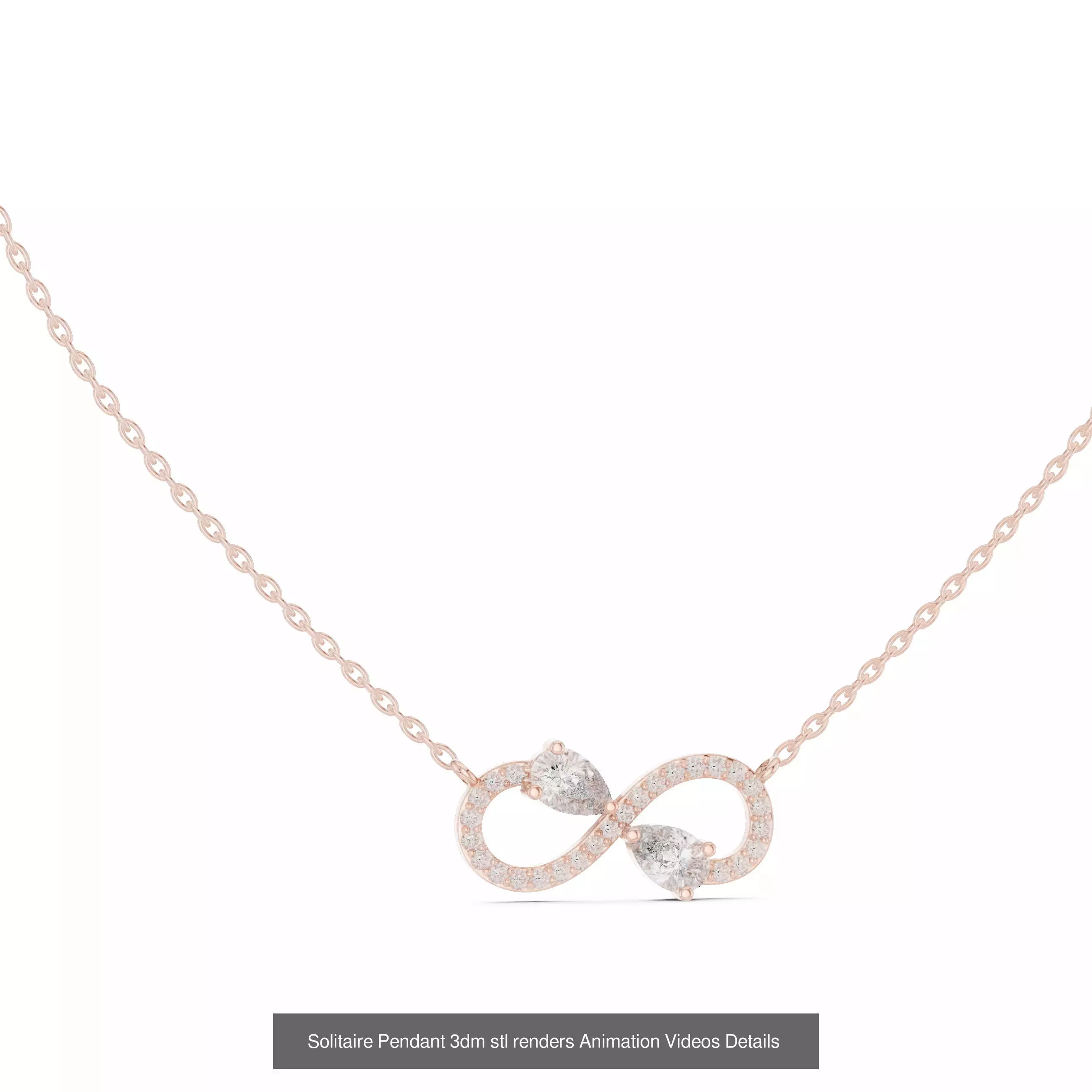 68 Solitaire Pendants 3dm stl renders 360 Animation Videos 3D Model Collection_40