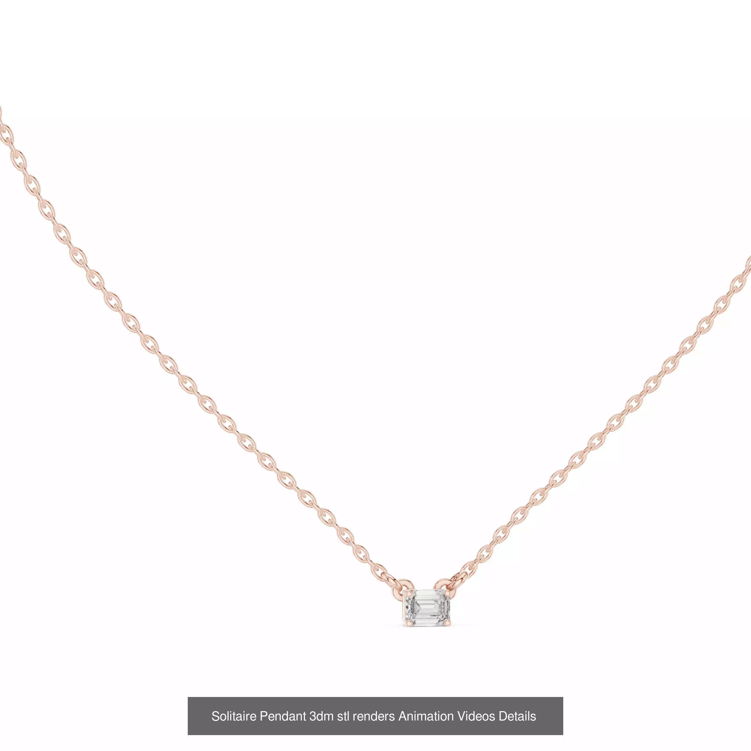 68 Solitaire Pendants 3dm stl renders 360 Animation Videos 3D Model Collection_54