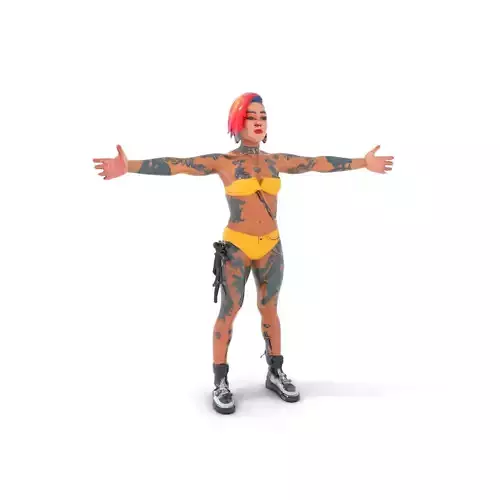 Vibrant Bikini Character model pack Low-poly 3D model