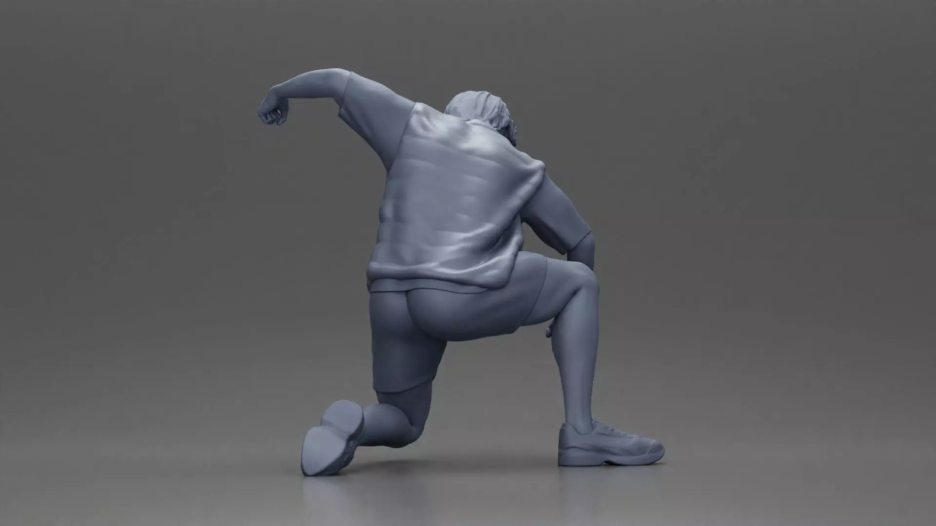 Man Confronting Opponent in Intense Struggle on the Street 3D print model_10