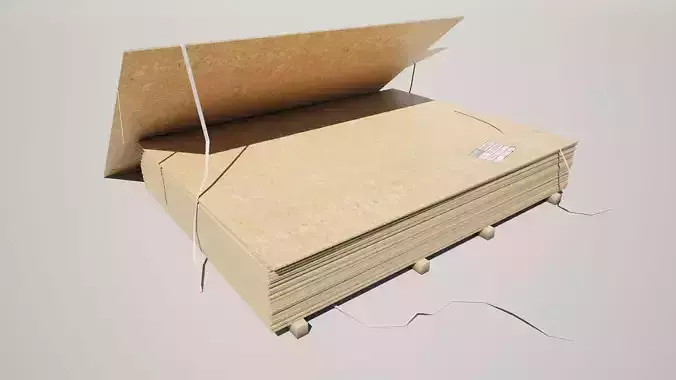 Wooden Flakeboard Stack 