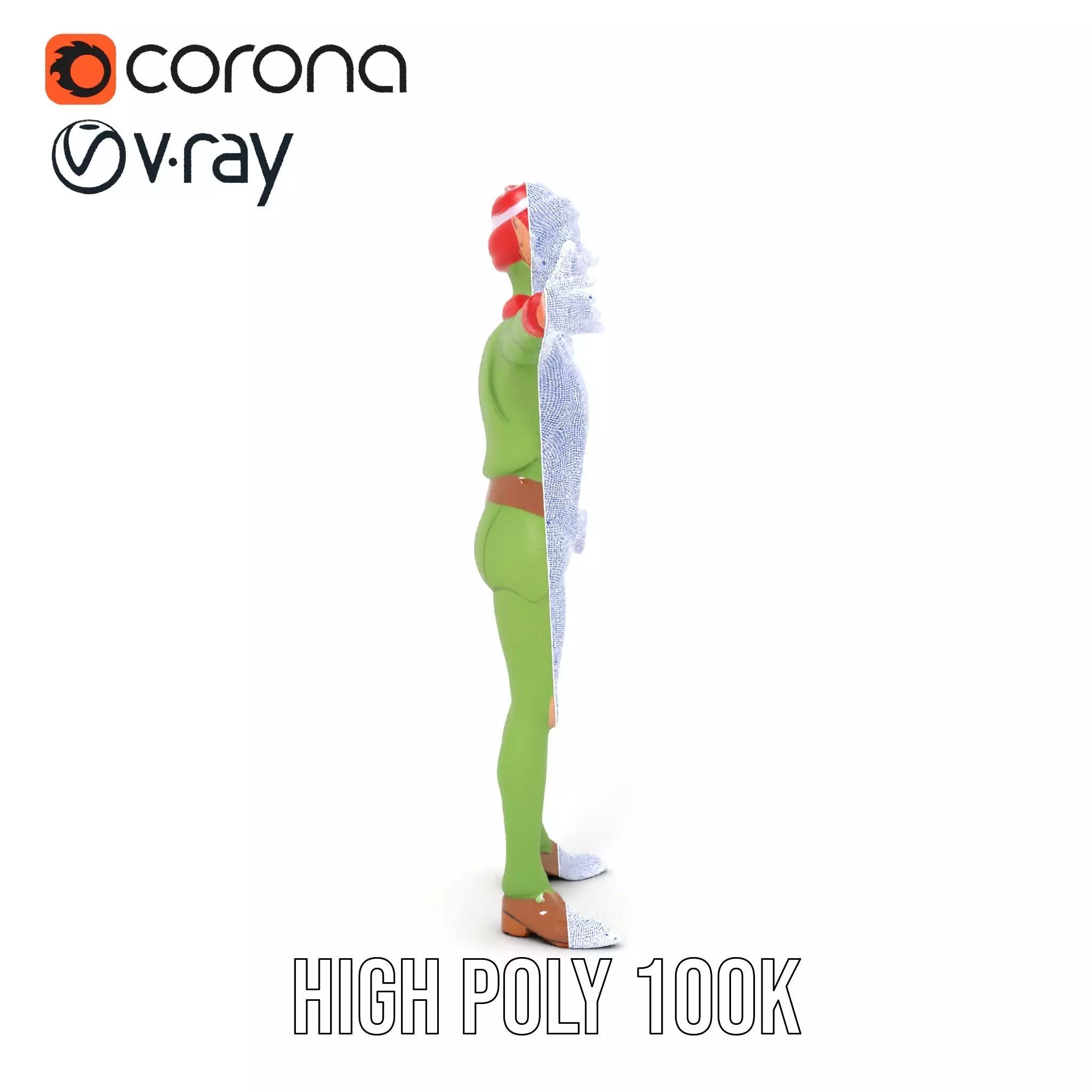 Festive Elf Character model pack Low-poly 3D model_33