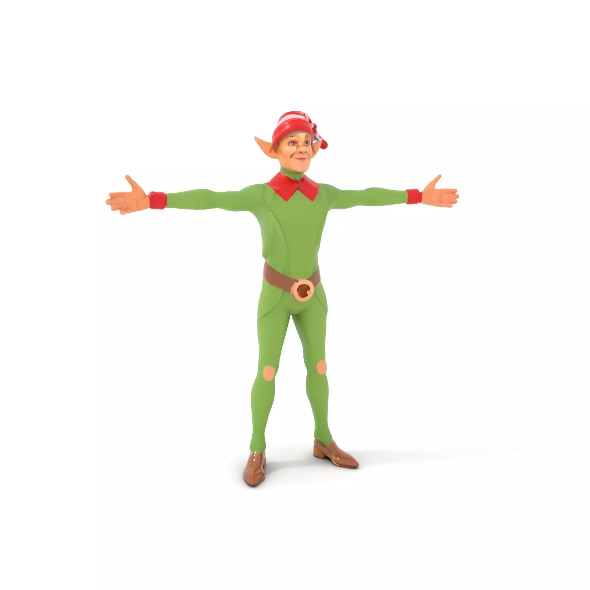 Festive Elf Character model pack Low-poly 3D model_0