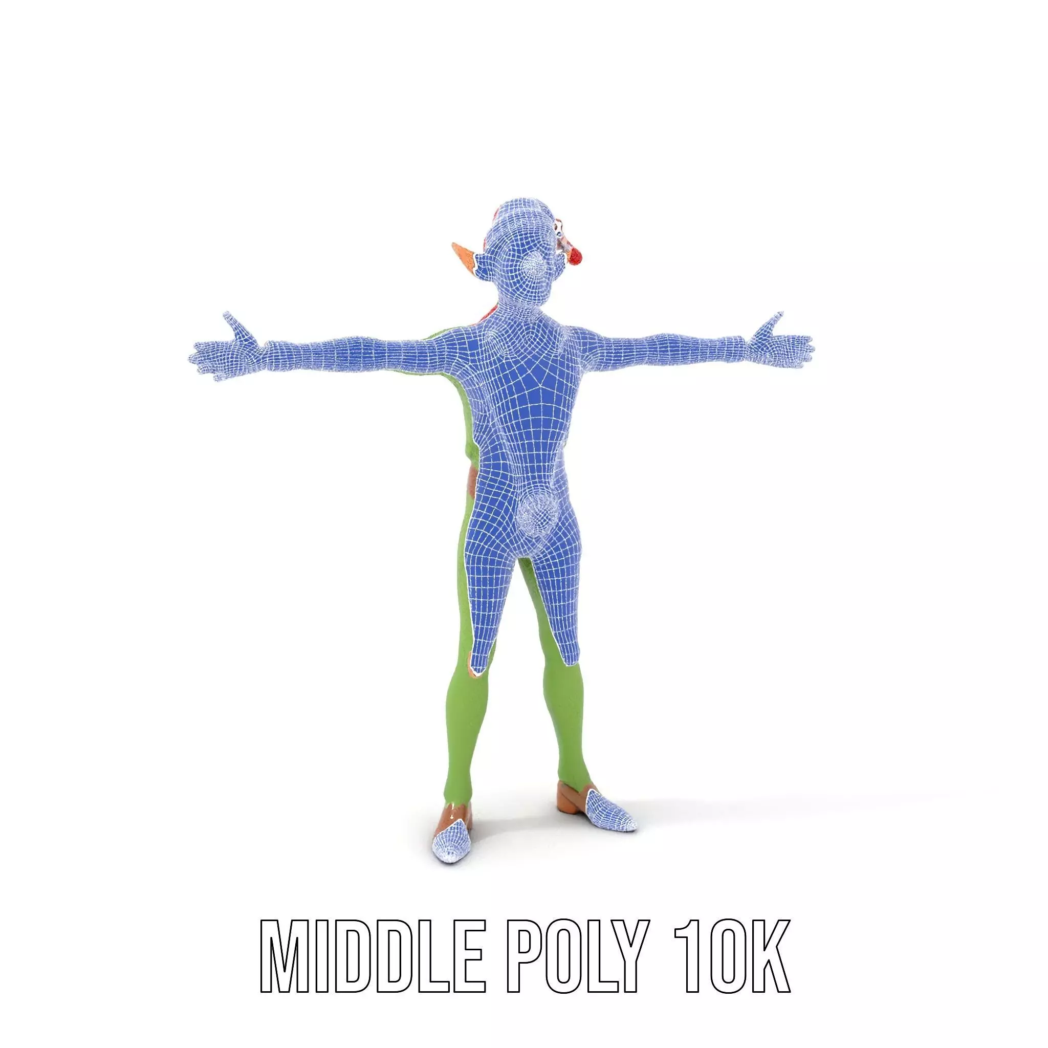 Festive Elf Character model pack Low-poly 3D model_22