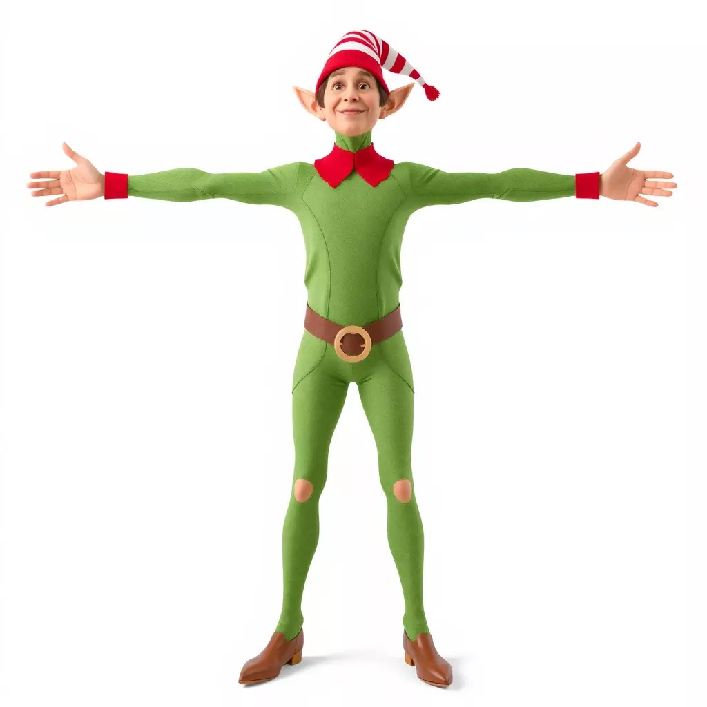 Festive Elf Character model pack Low-poly 3D model_2