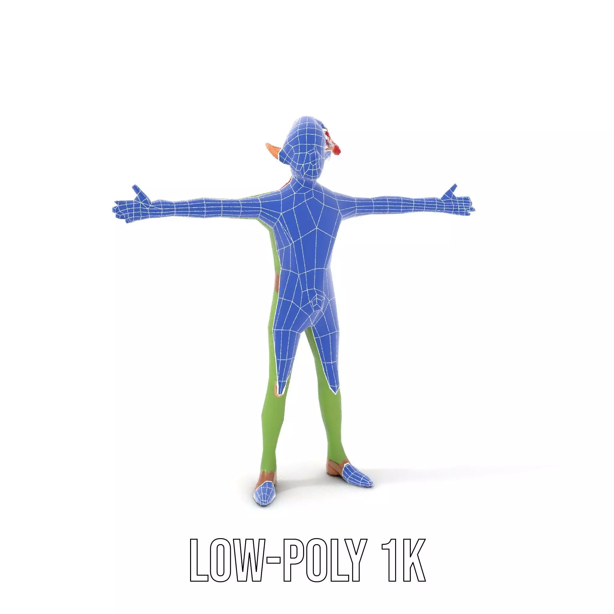 Festive Elf Character model pack Low-poly 3D model_20