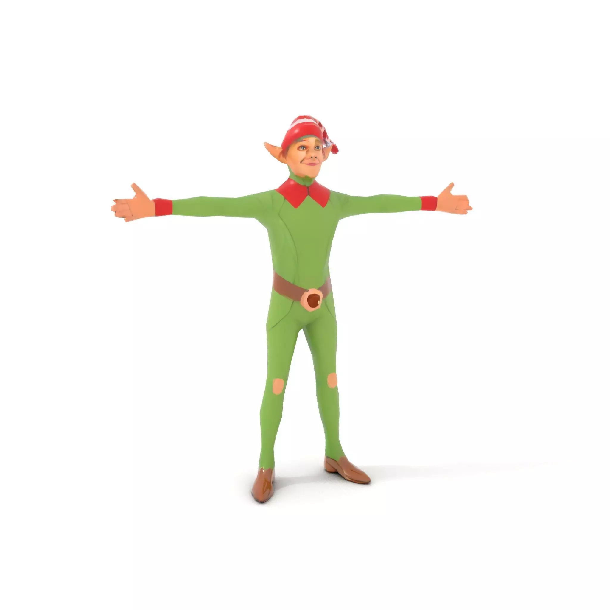 Festive Elf Character model pack Low-poly 3D model_7