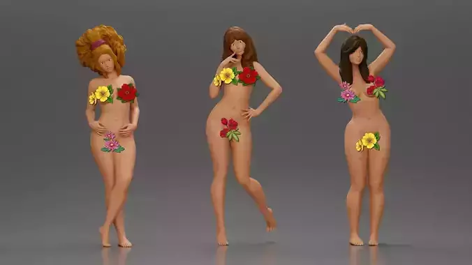 3 naked women March 1