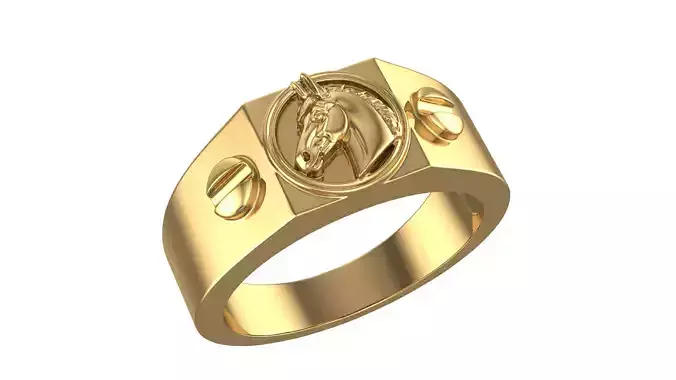 Men Horse Animal Ring