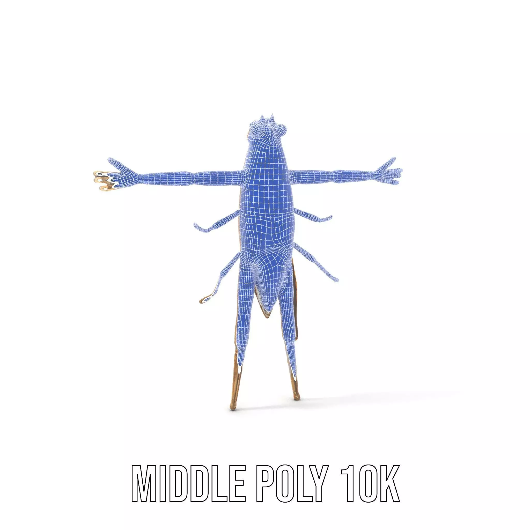 Bronze Insectoid Sculpture model pack Low-poly 3D model_10