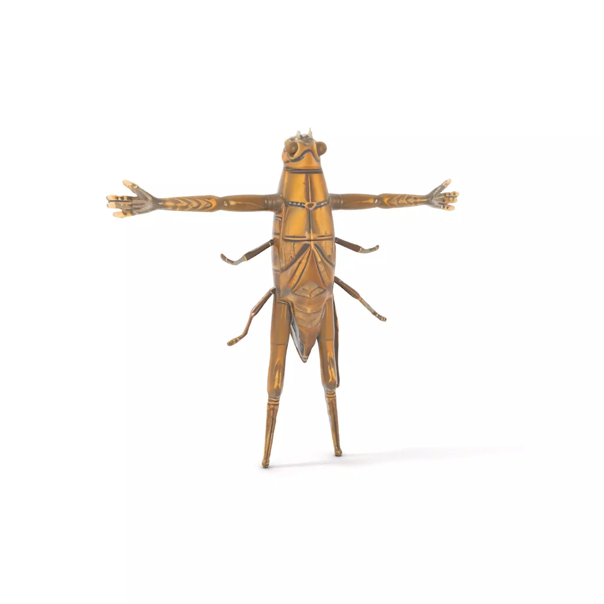 Bronze Insectoid Sculpture model pack Low-poly 3D model_21
