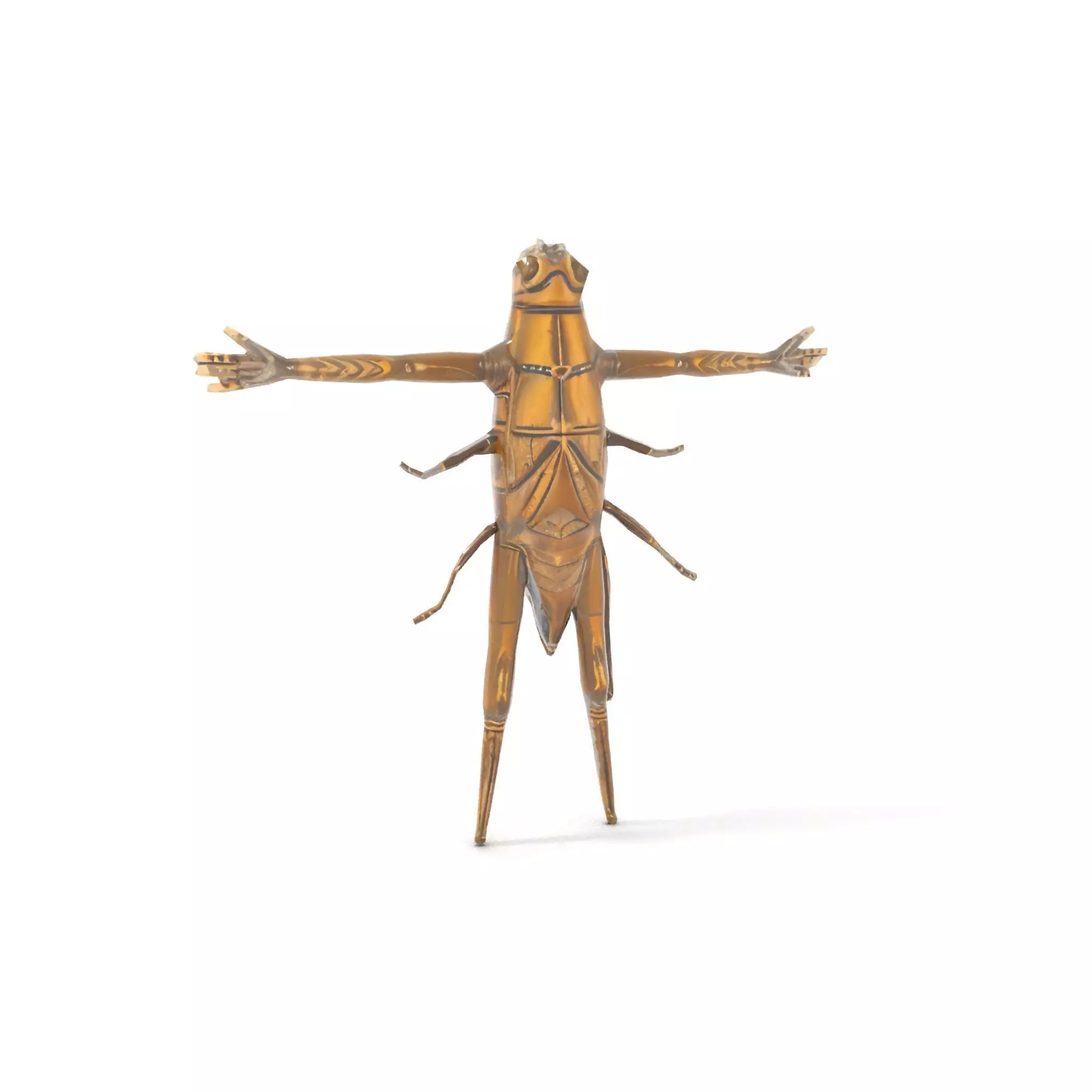 Bronze Insectoid Sculpture model pack Low-poly 3D model_9