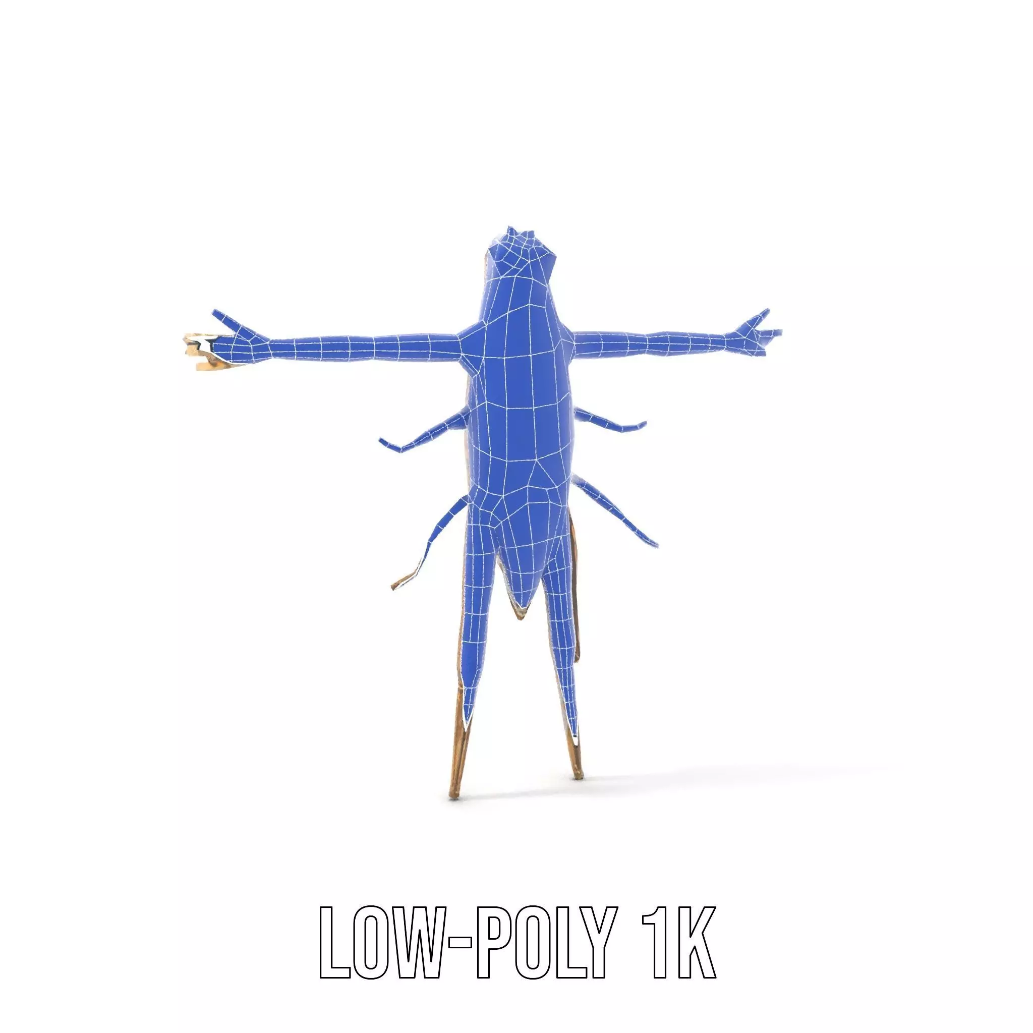 Bronze Insectoid Sculpture model pack Low-poly 3D model_19