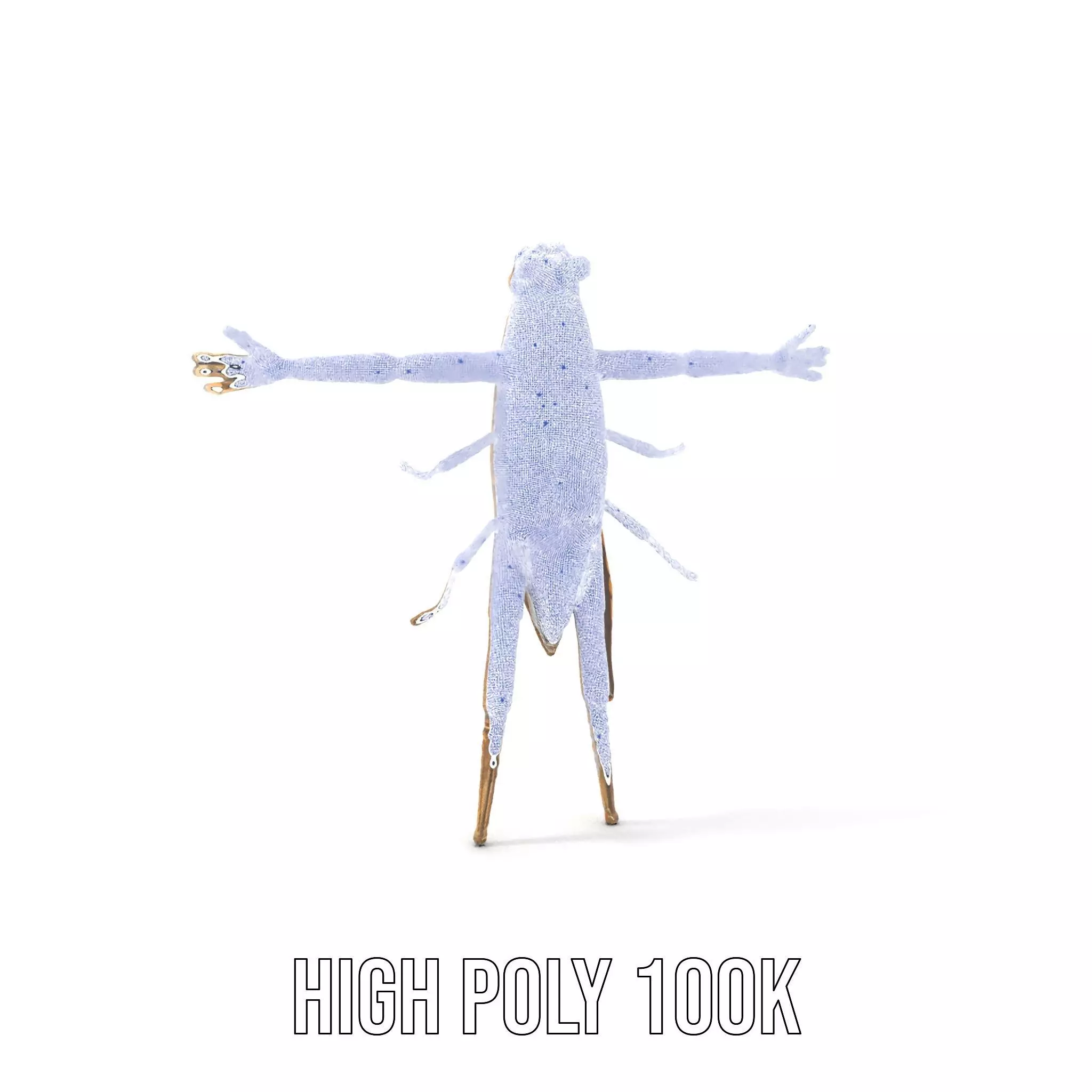 Bronze Insectoid Sculpture model pack Low-poly 3D model_4