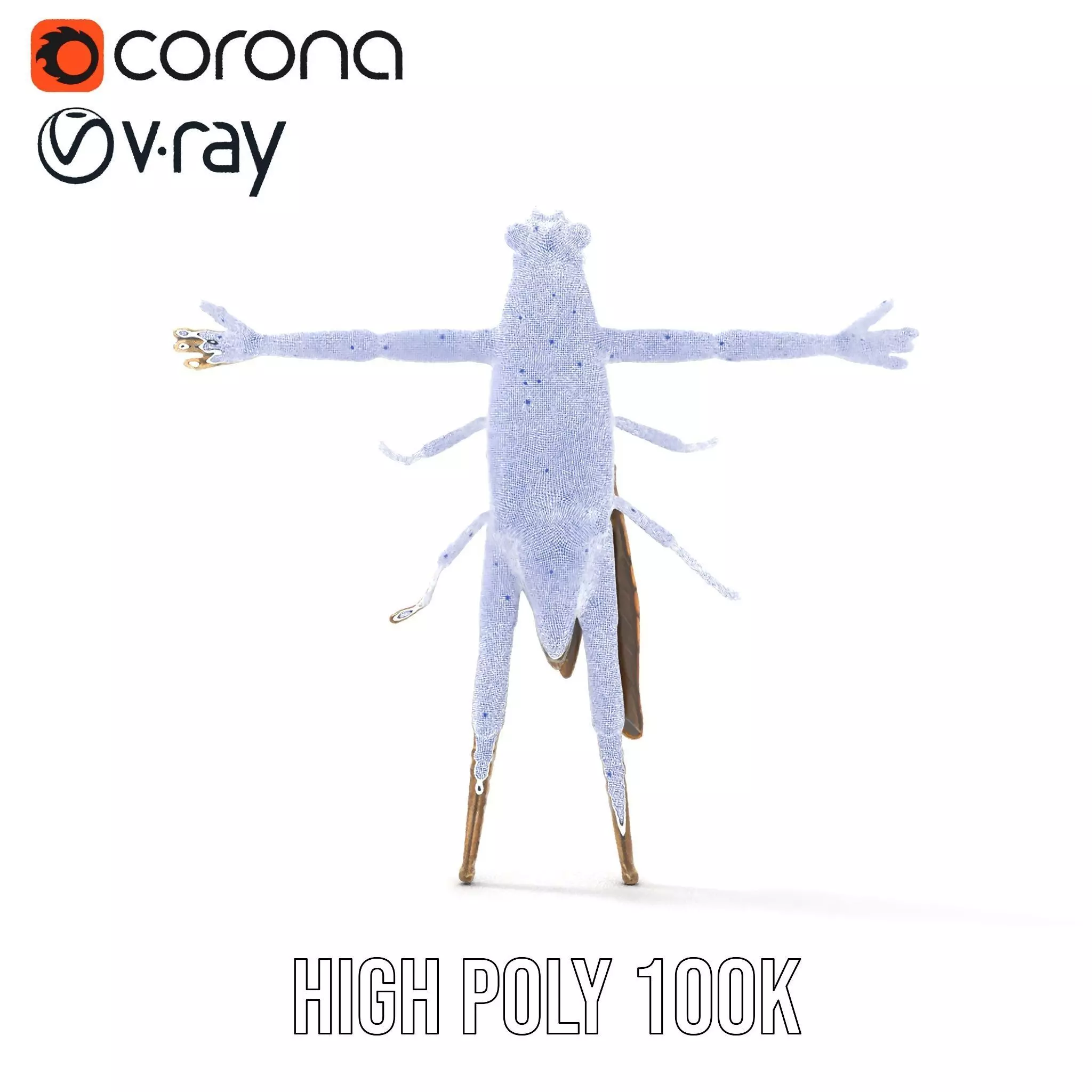 Bronze Insectoid Sculpture model pack Low-poly 3D model_26