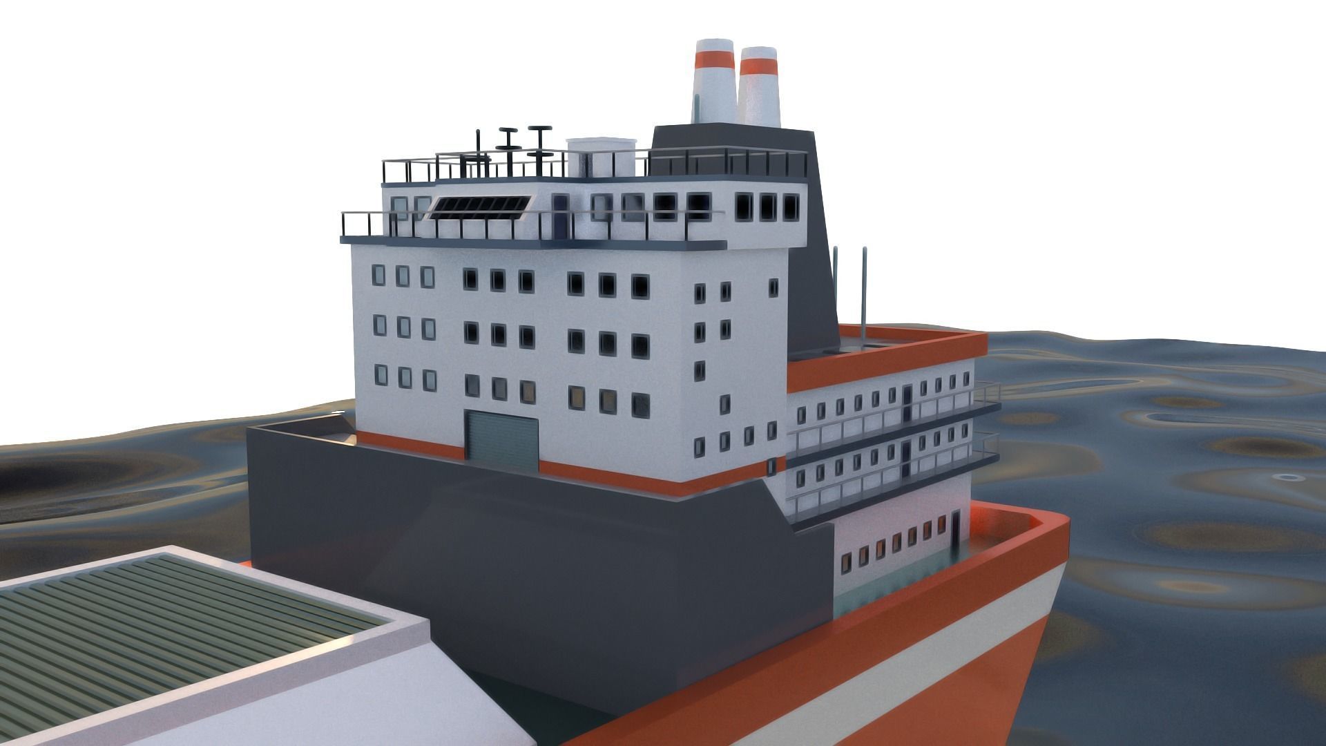 Shipping port 3D model_14