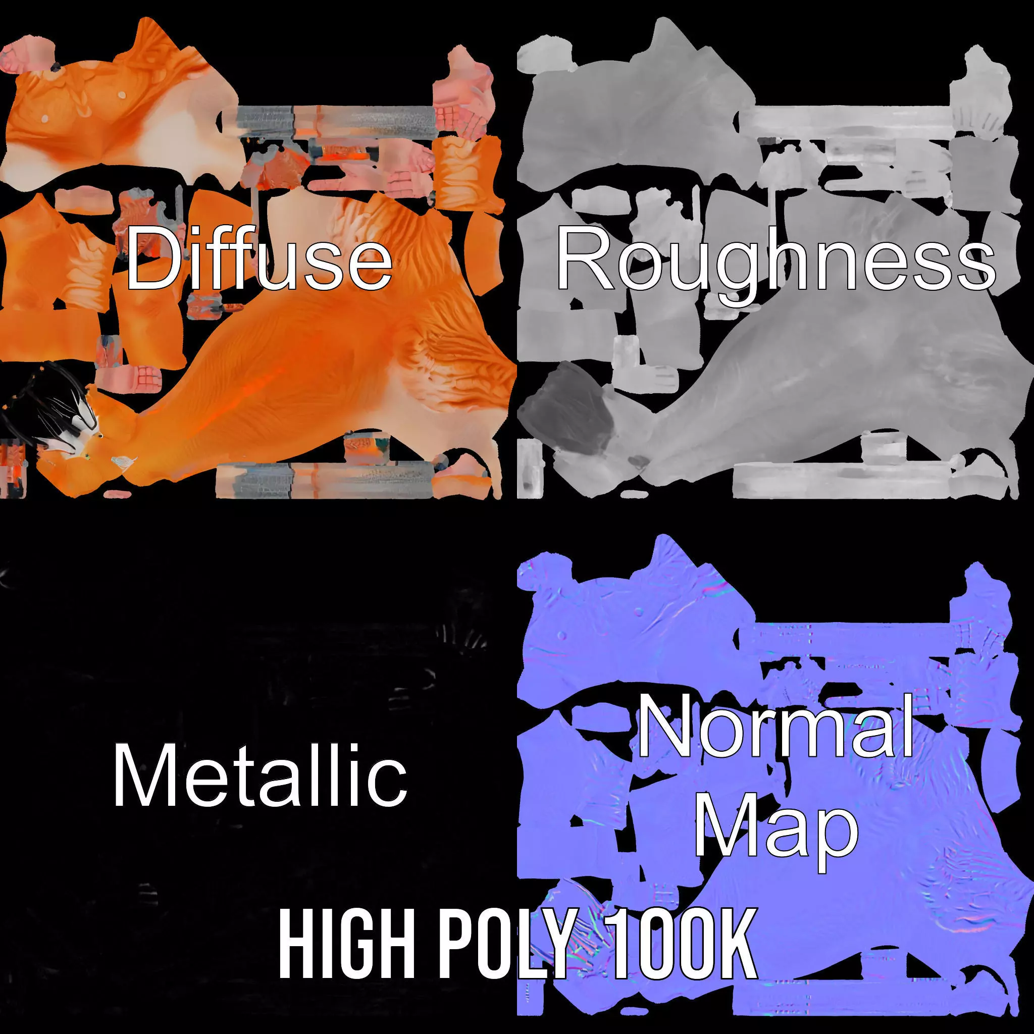 Unique Flamingo Creature model pack Low-poly 3D model_3