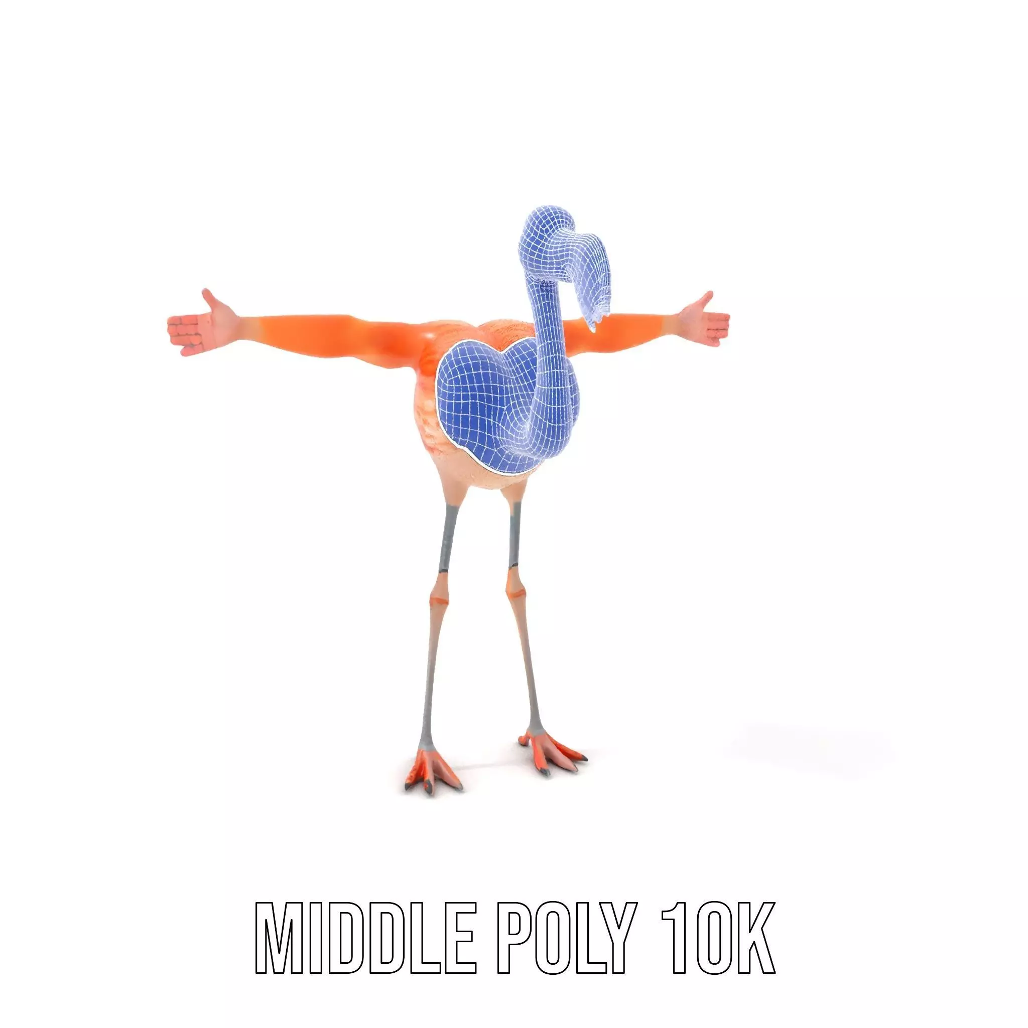 Unique Flamingo Creature model pack Low-poly 3D model_19