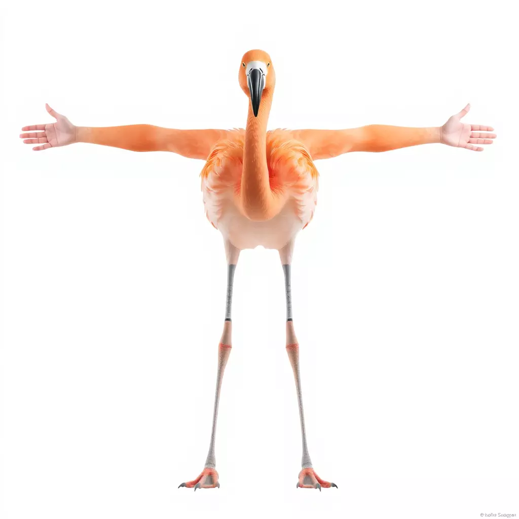 Unique Flamingo Creature model pack Low-poly 3D model_2