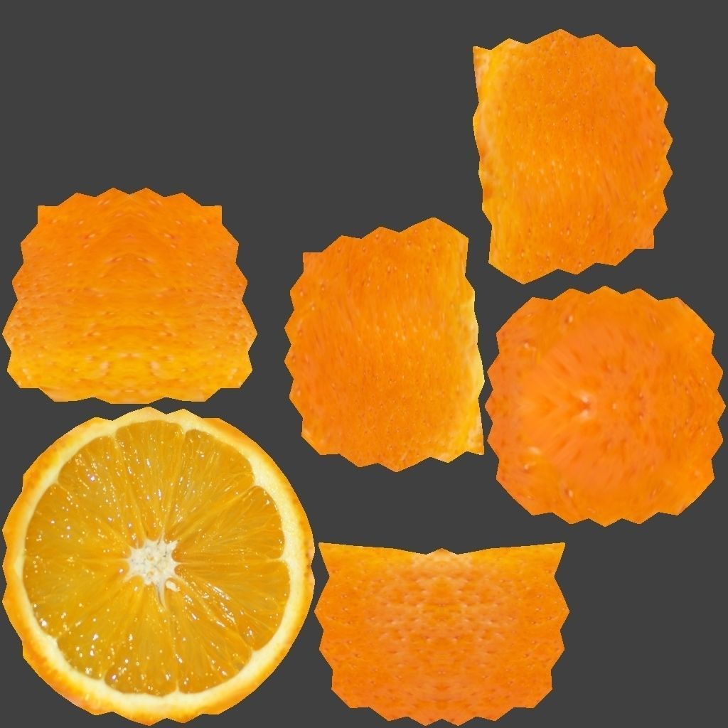 half orange Free low-poly 3D model