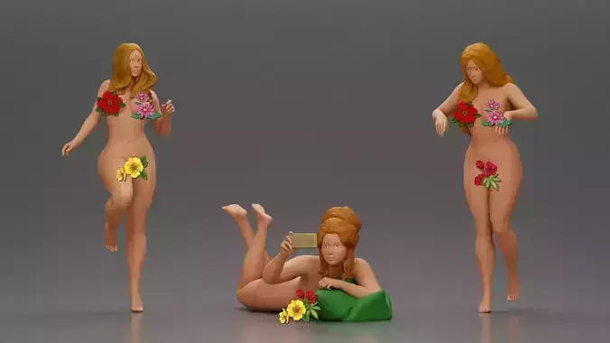 3 naked women March 2