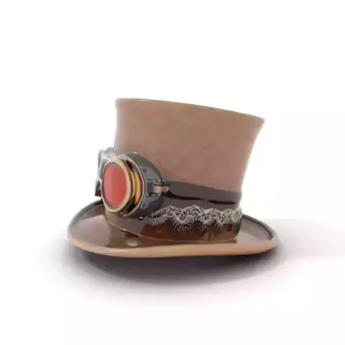 Vintage Steampunk Hat model pack Low-poly 3D model
