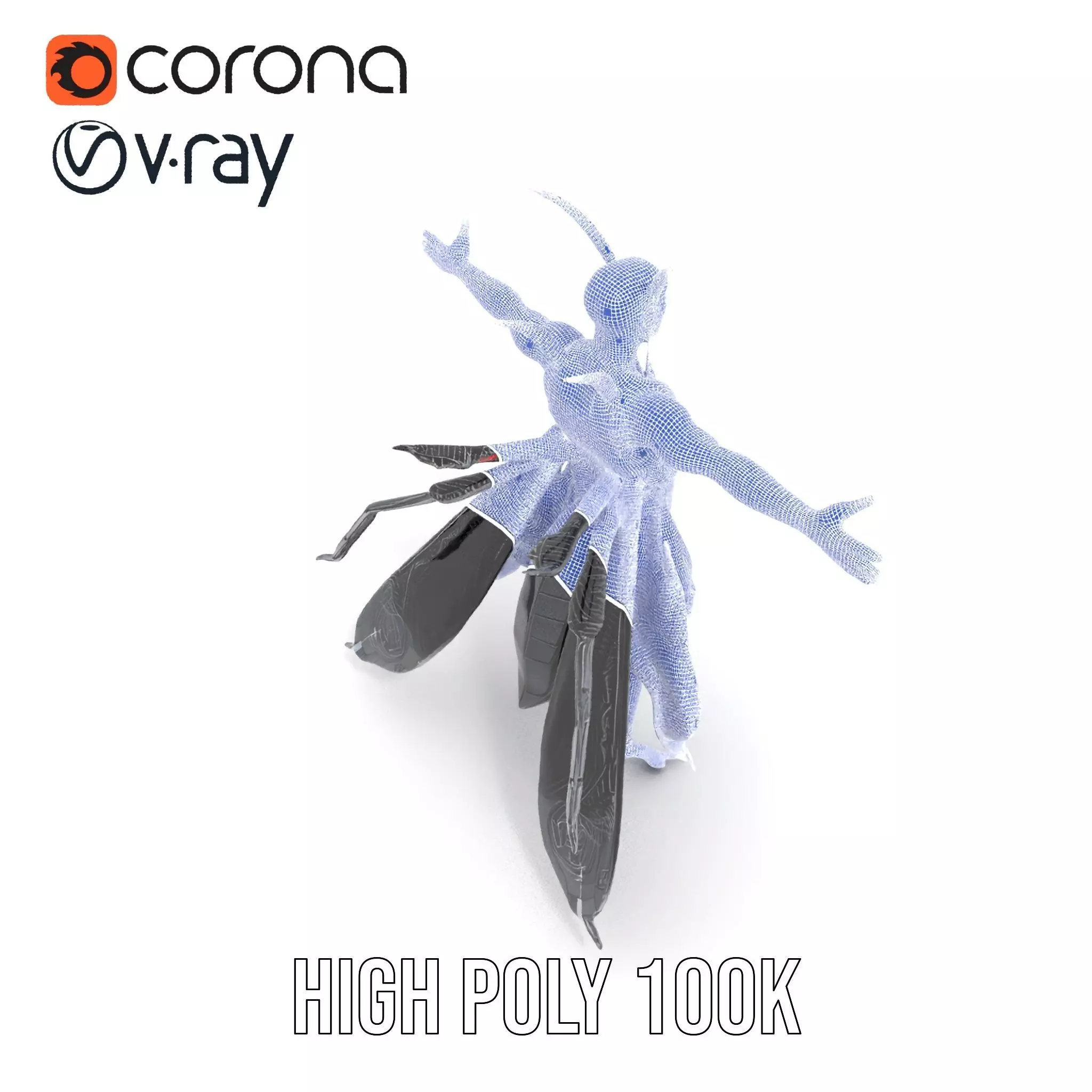 Insect Armor Warrior model pack Low-poly 3D model_34