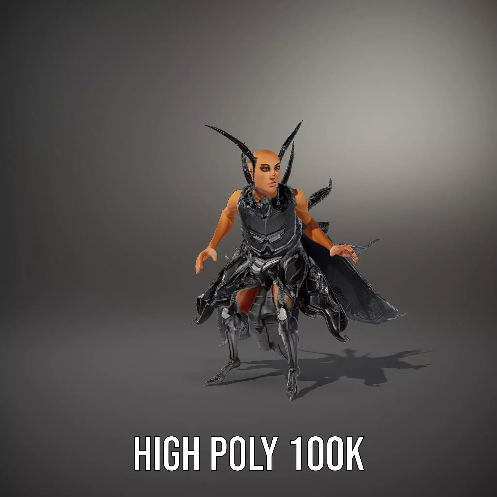 Insect Armor Warrior model pack Low-poly 3D model_10