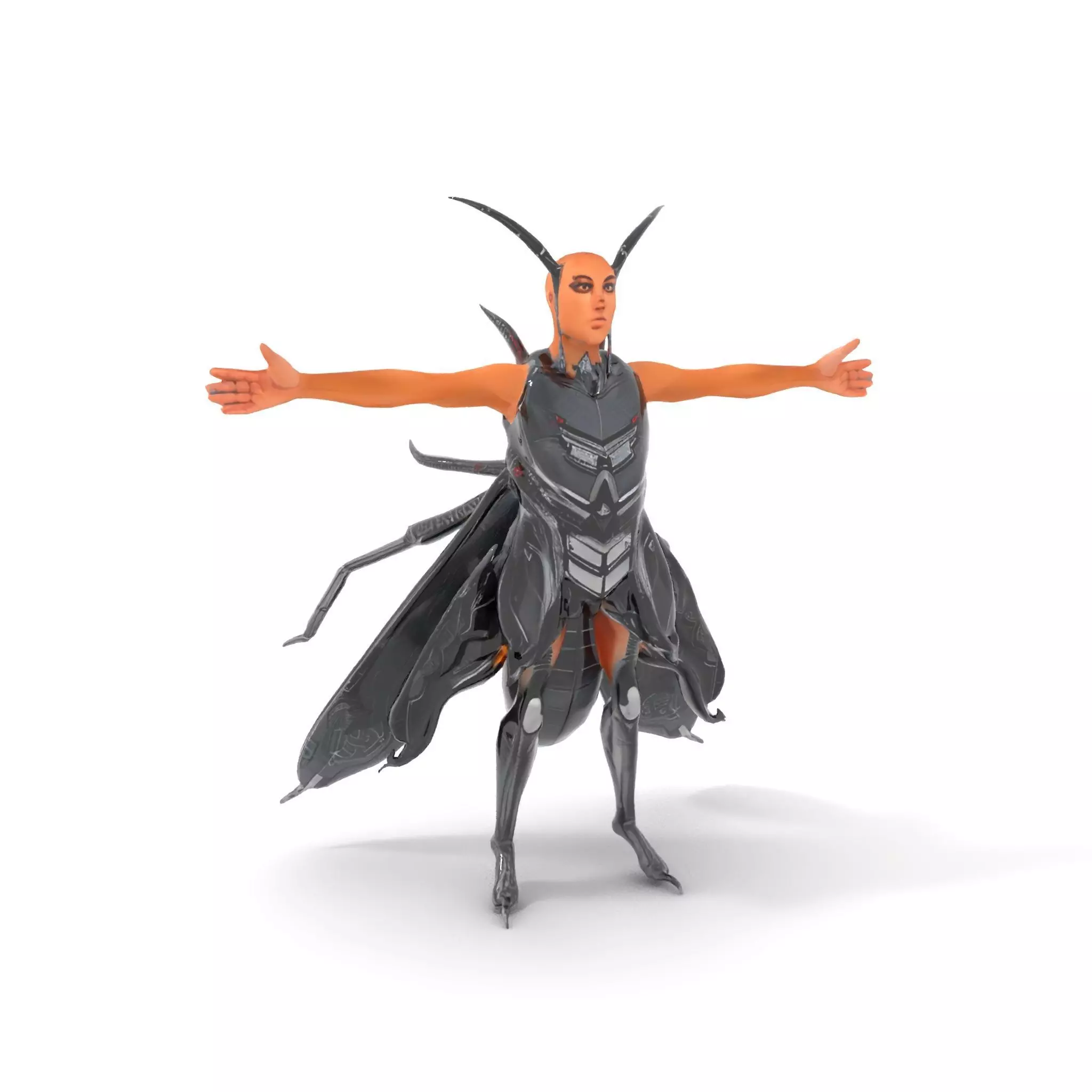 Insect Armor Warrior model pack Low-poly 3D model_6