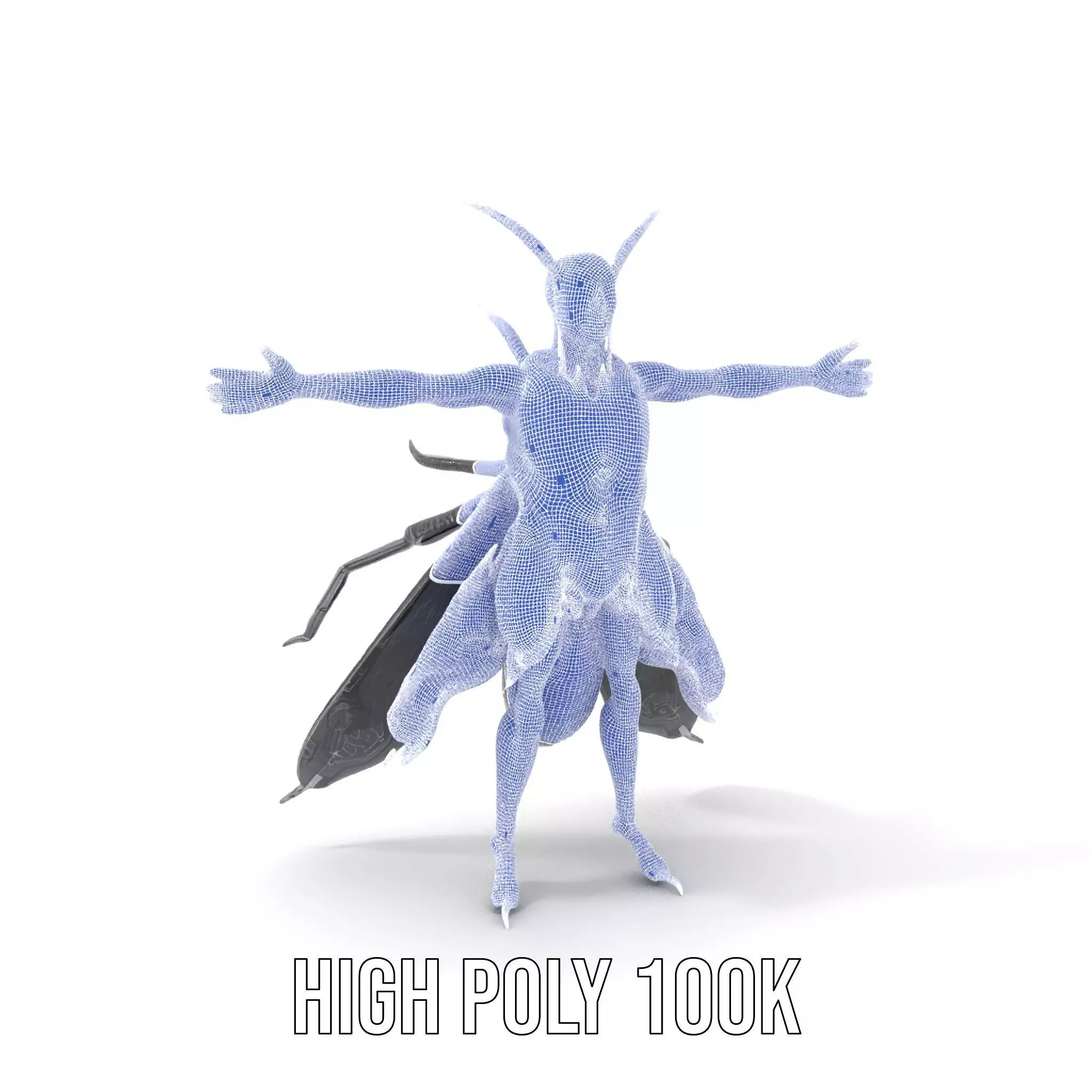 Insect Armor Warrior model pack Low-poly 3D model_4