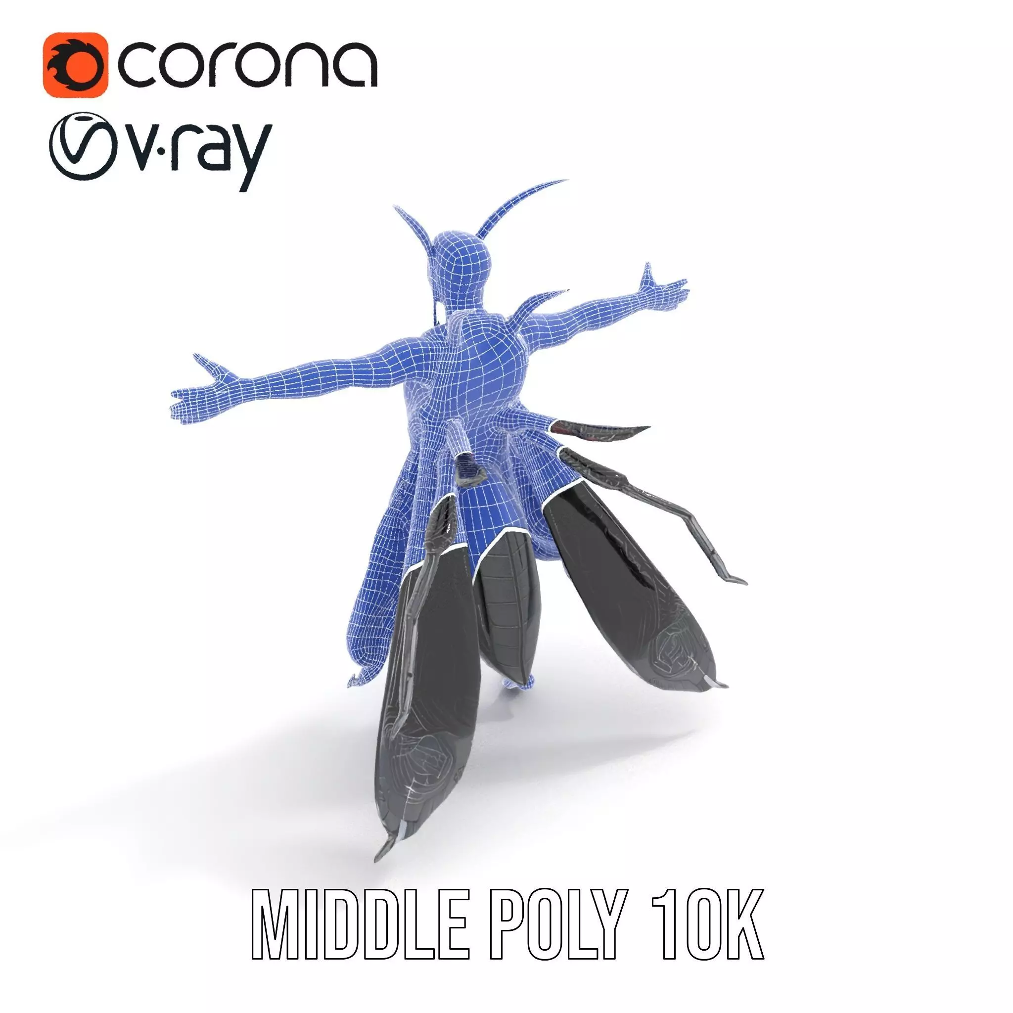 Insect Armor Warrior model pack Low-poly 3D model_24