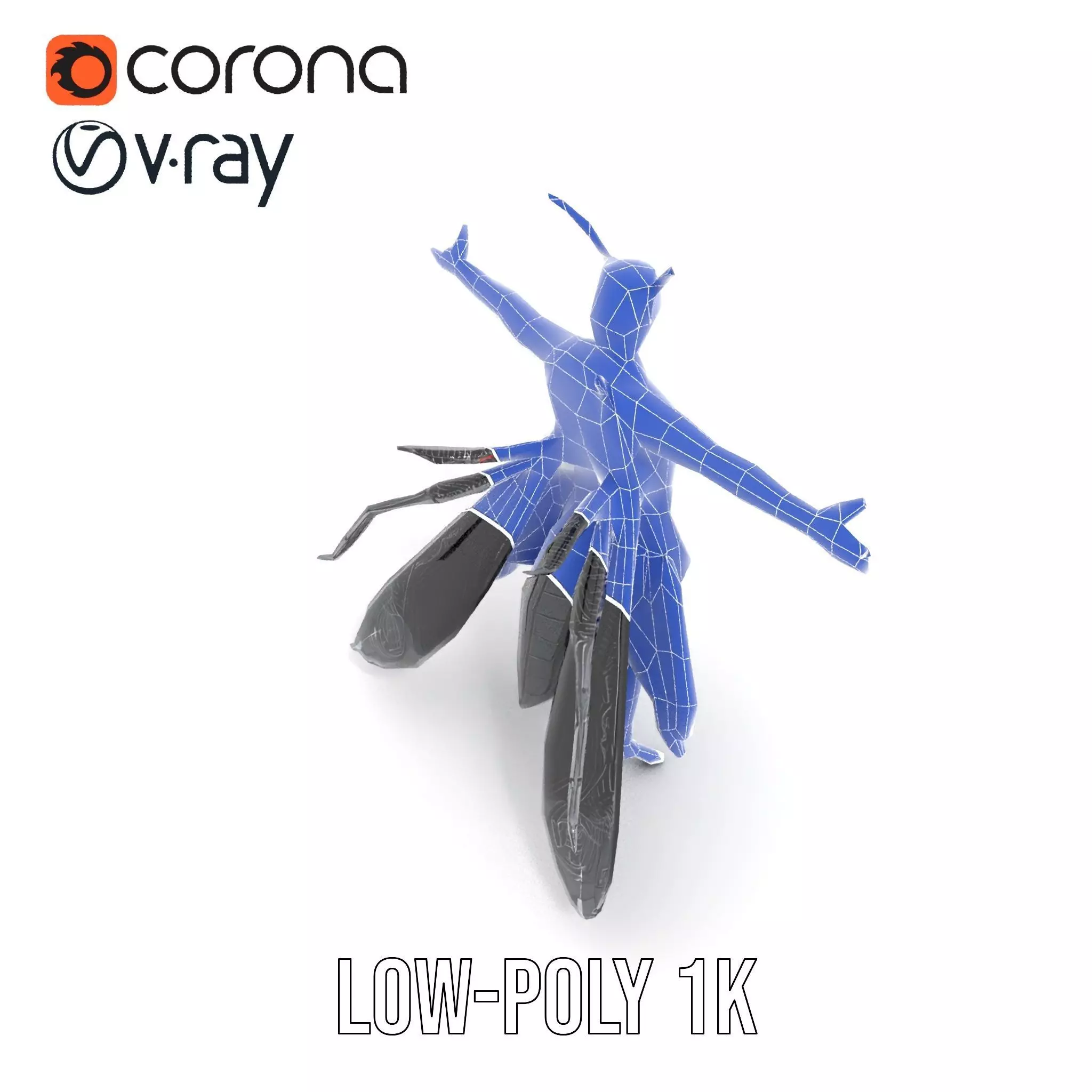 Insect Armor Warrior model pack Low-poly 3D model_28