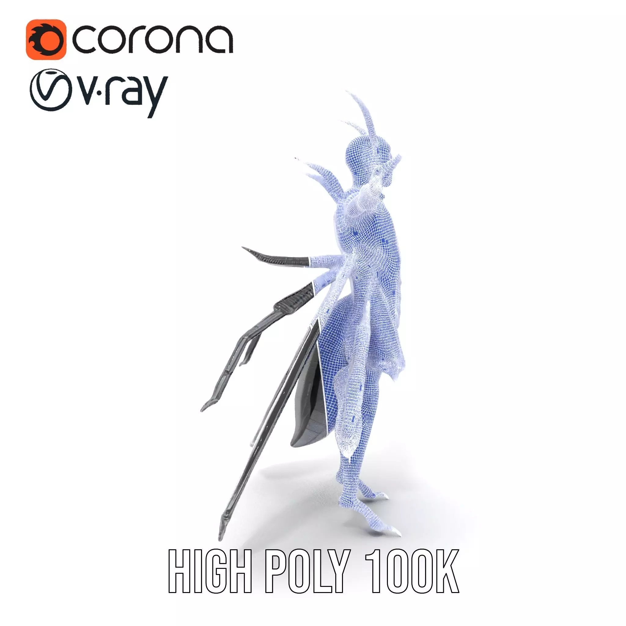 Insect Armor Warrior model pack Low-poly 3D model_33