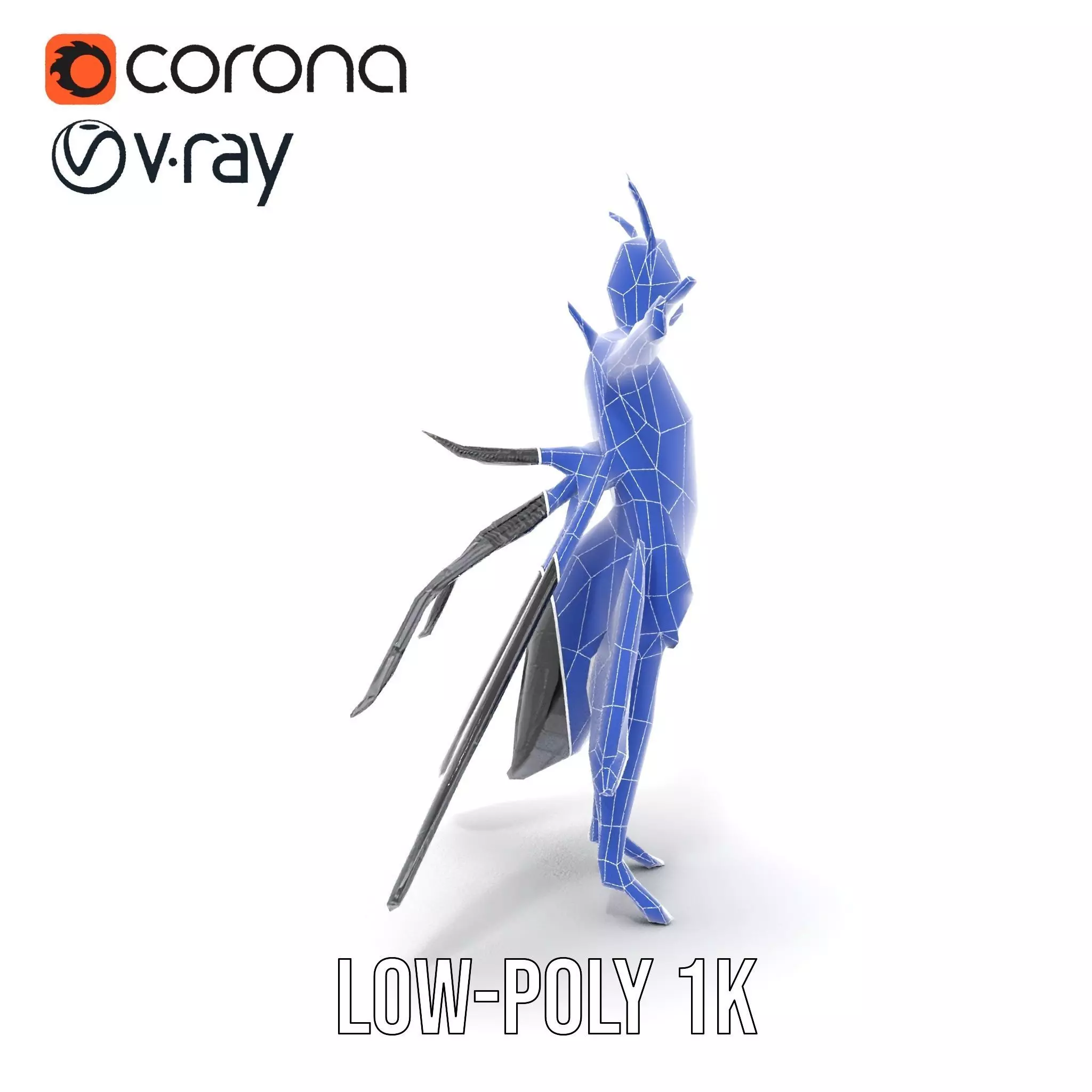 Insect Armor Warrior model pack Low-poly 3D model_22