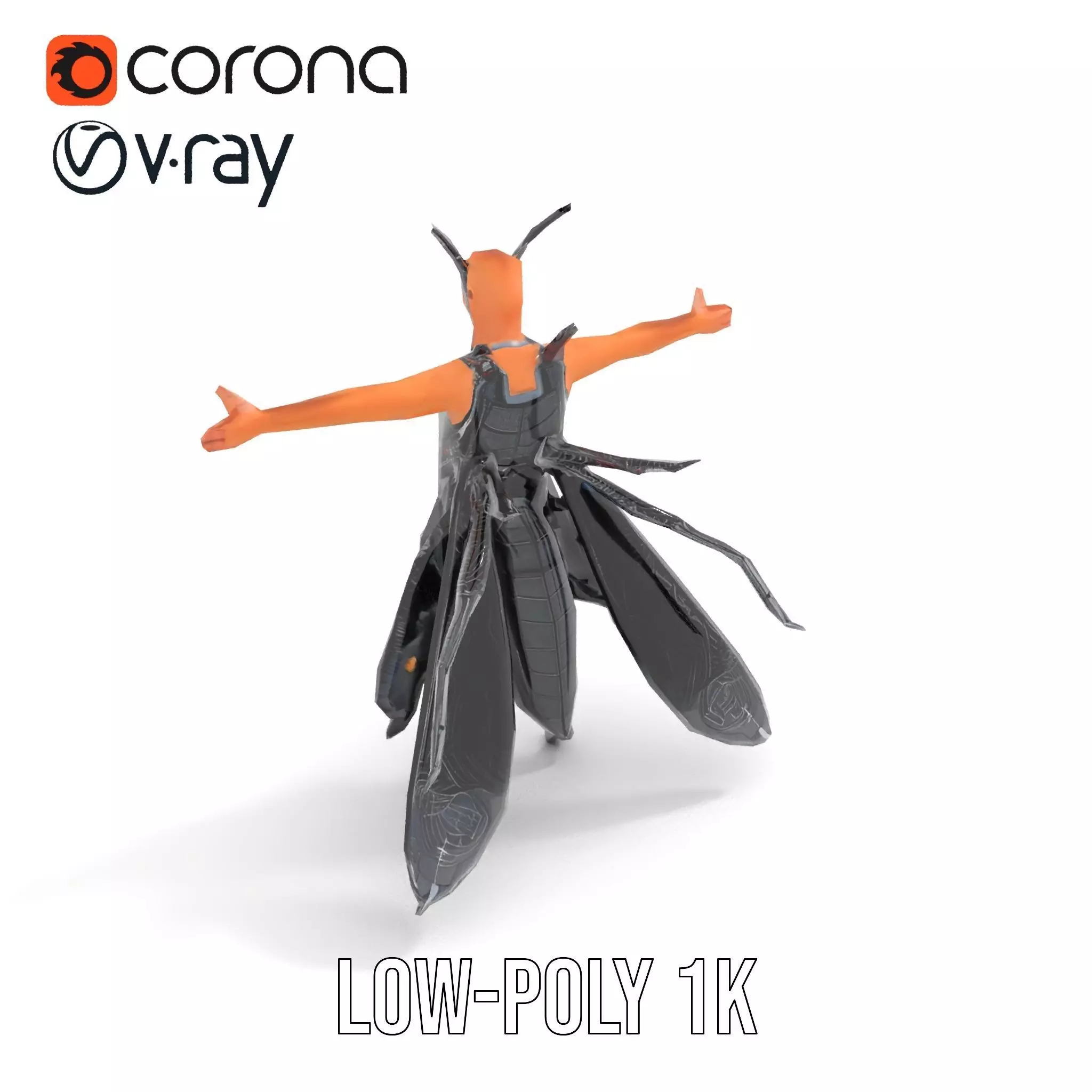 Insect Armor Warrior model pack Low-poly 3D model_14