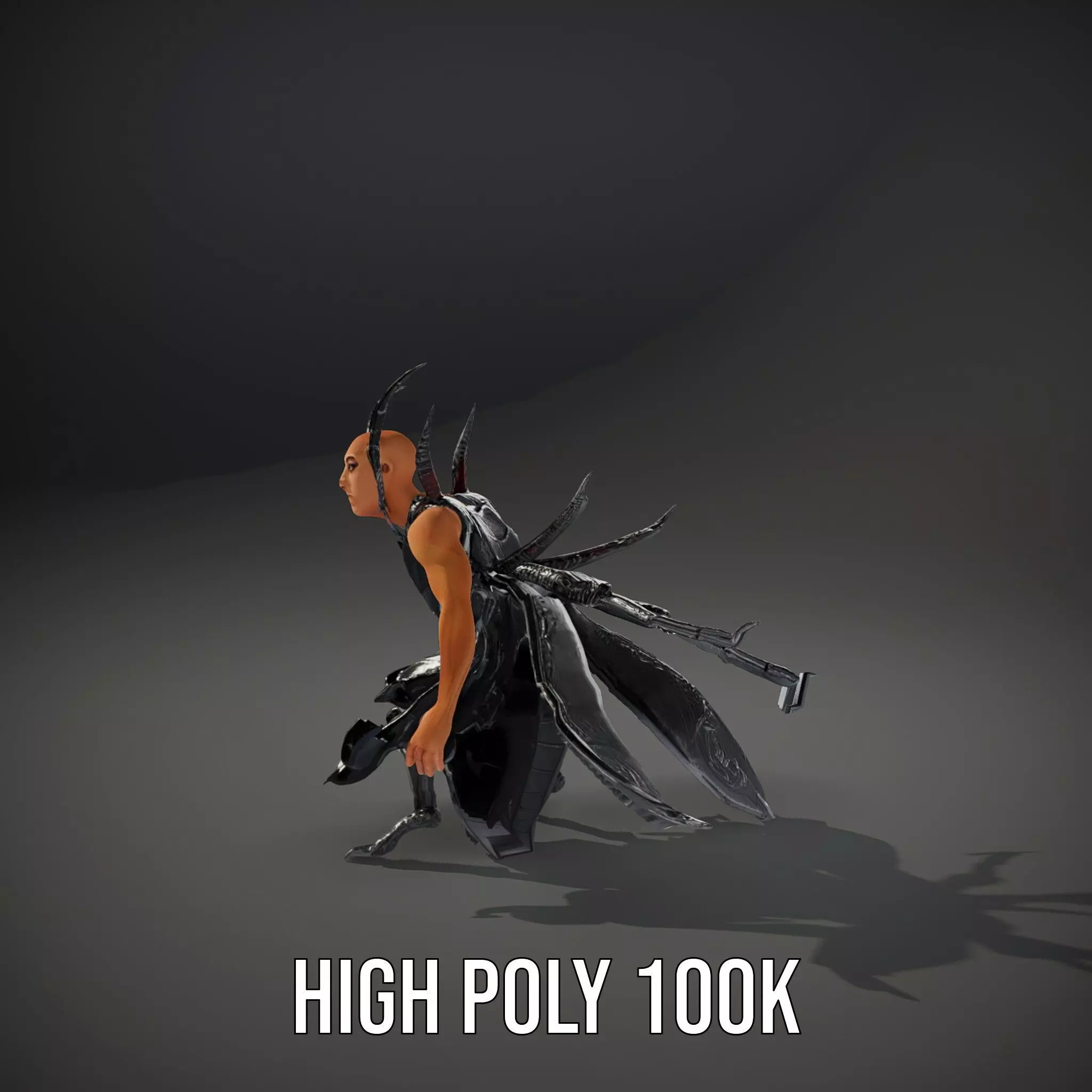 Insect Armor Warrior model pack Low-poly 3D model_8